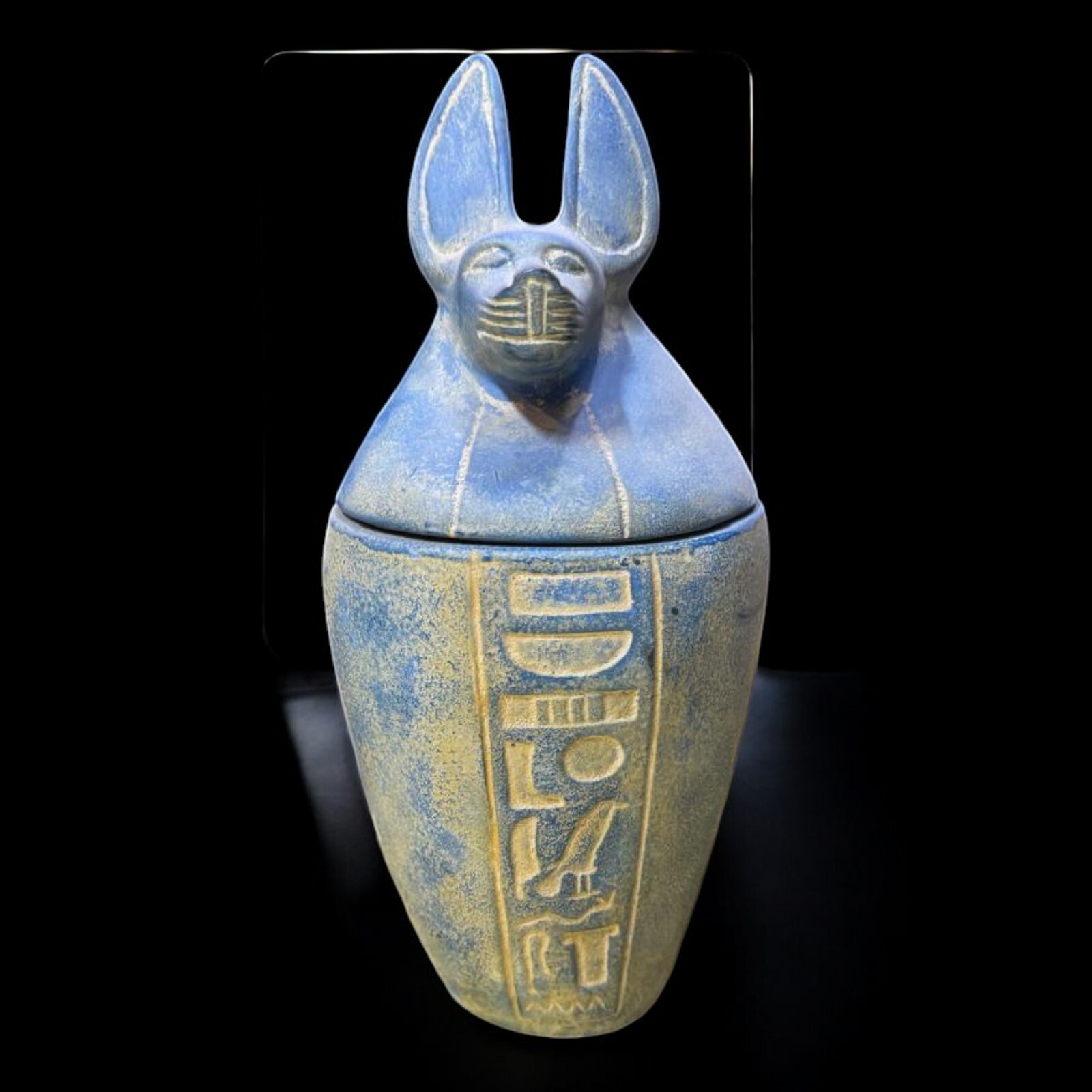 Rare Ancient Egyptian Canopic of God Anubis Pharaonic Antique Mythology BC Rare Ancient Egyptian Canopic of God Anubis Pharaonic Antique Mythology BC