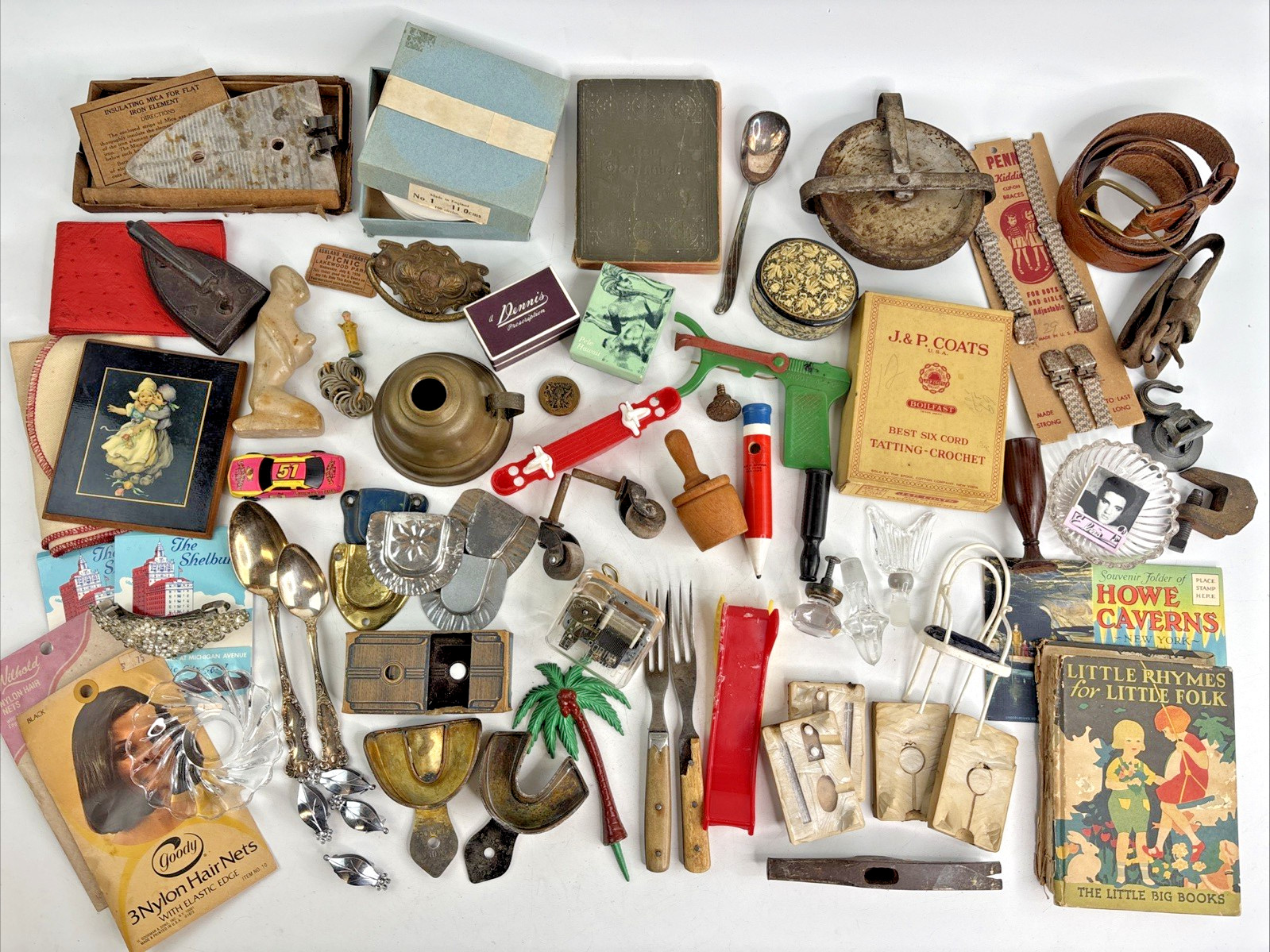 Vintage & Antique Miscellaneous Collectibles Junk Drawer Lot 8 1/2" lbs Reseller