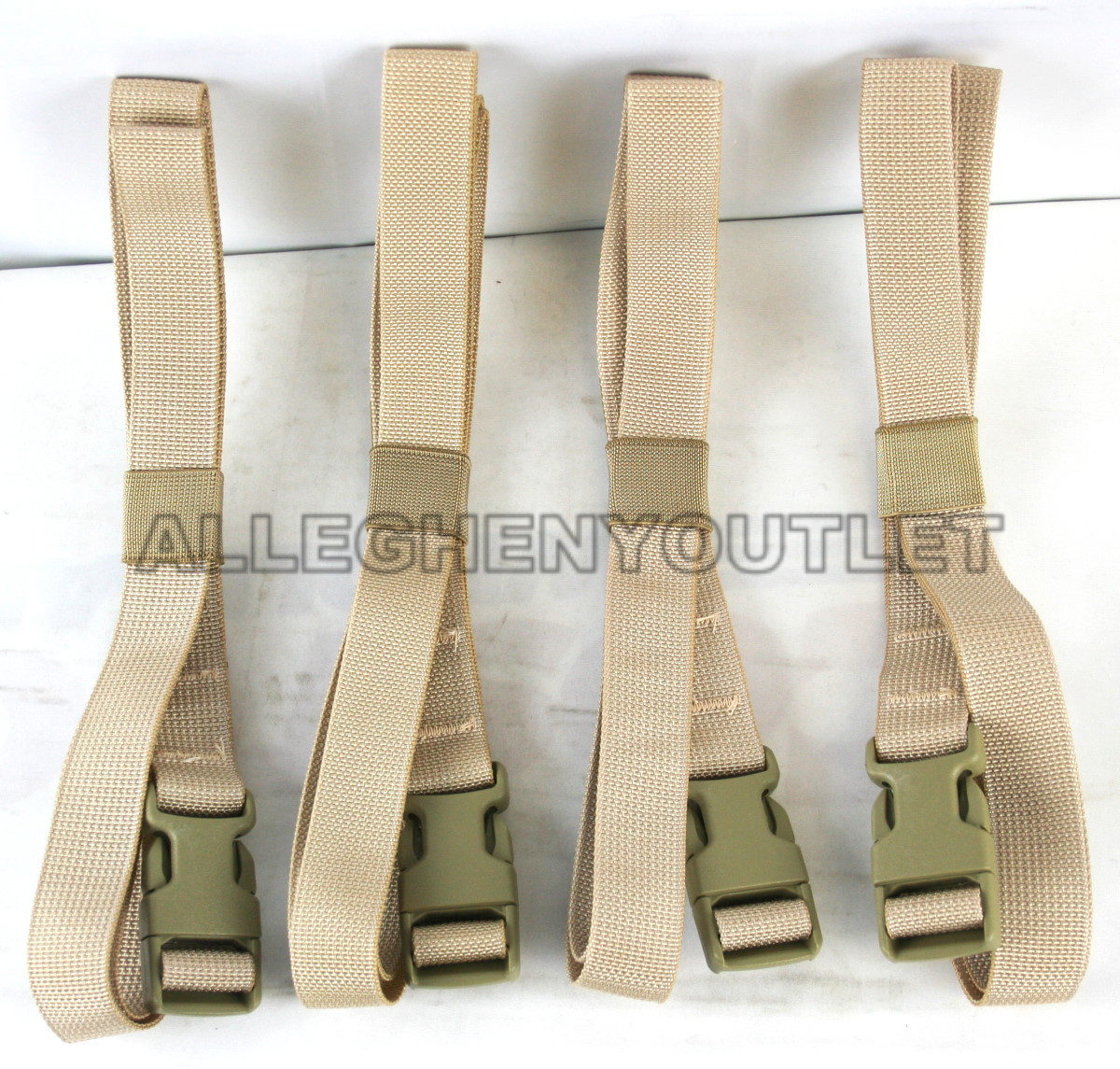 NEW 4 Molle Q/R Adjustable LASHING STRAPS Cargo Straps Desert Tan DCU 1" x 68" NEW 4 Molle Q/R Adjustable LASHING STRAPS Cargo Straps Desert Tan DCU 1" x 68"