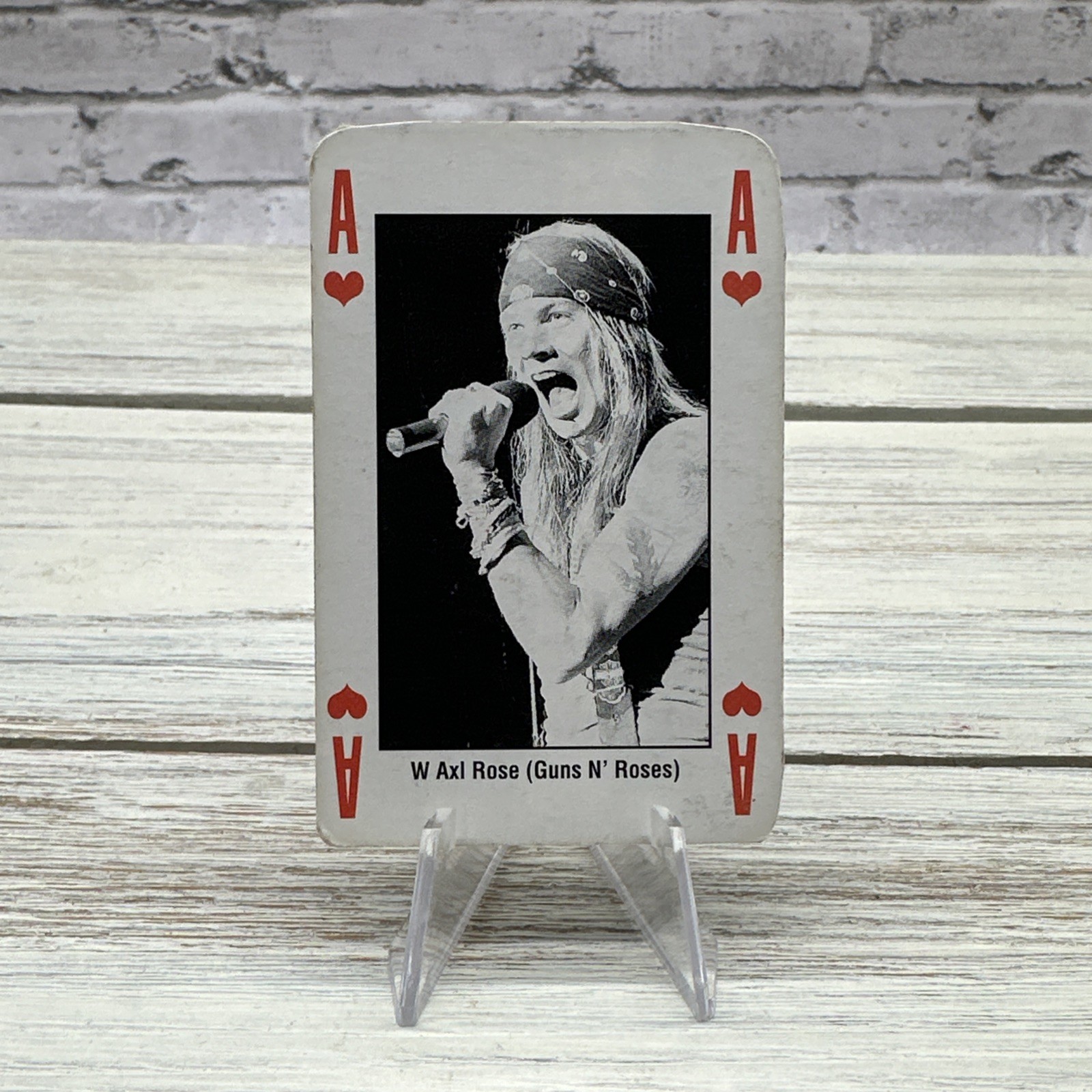 1993 Kerrang The King Of Metal Axl Rose Guns and Roses Rookie Playing CARD 1993 Kerrang The King Of Metal Axl Rose Guns and Roses Rookie Playing CARD
