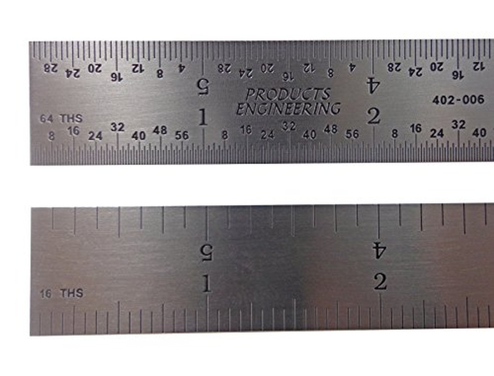 Made in USA PEC 6" Rigid Stainless Steel 4R Machinist Engineer Ruler / Rule 1...