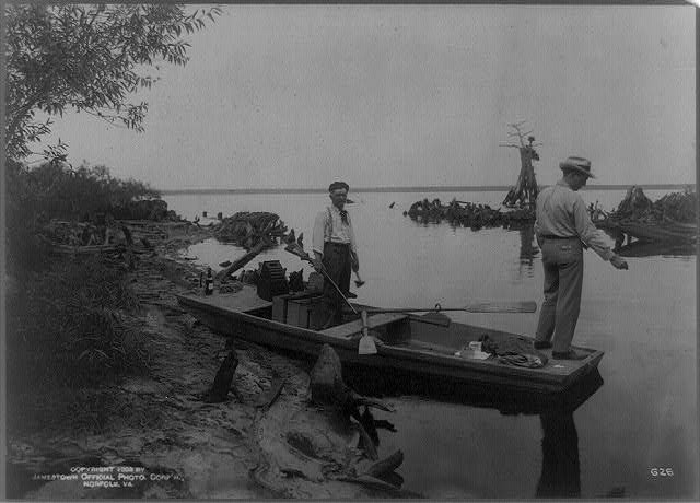 Photo:Dismal Swamp North Carolina Men in Boat Shotgun c1906