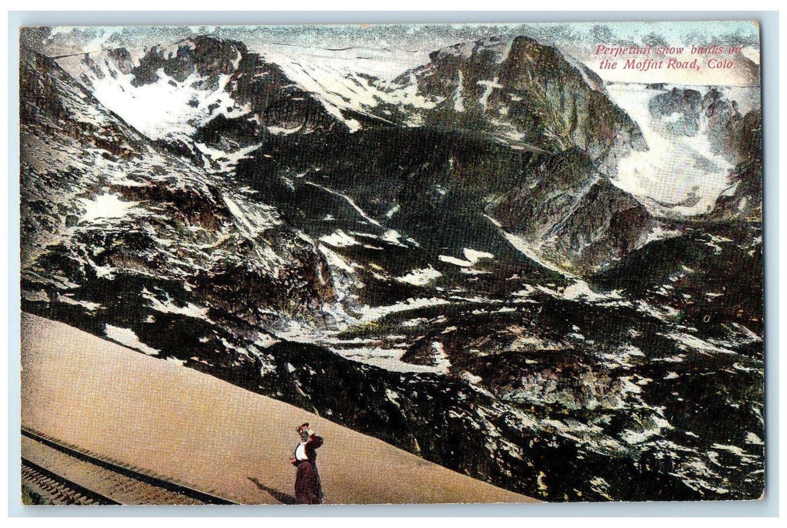 c1910\'s Perpetual Snow Banks On The Moffat Denver Colorado CO Unposted Postcard