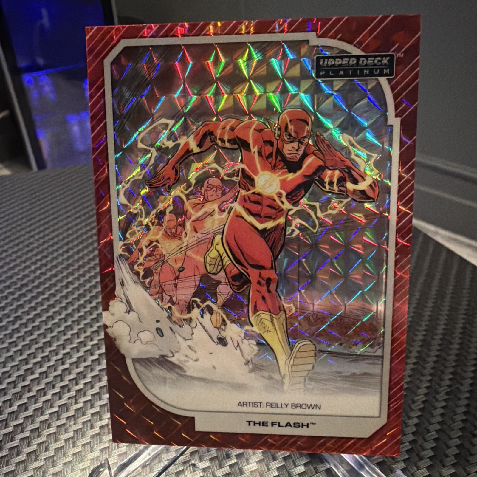 2026 Upper Deck Platinum DC The Flash Red Tessellation 14/15 Reilly Brown 2026 Upper Deck Platinum DC The Flash Red Tessellation 14/15 Reilly Brown