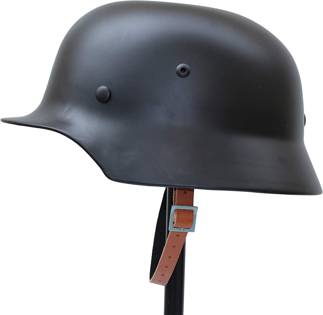 WW2 WWII German M35 Helmet Steel Stahlhelm Black Color WW2 WWII German M35 Helmet Steel Stahlhelm Black Color