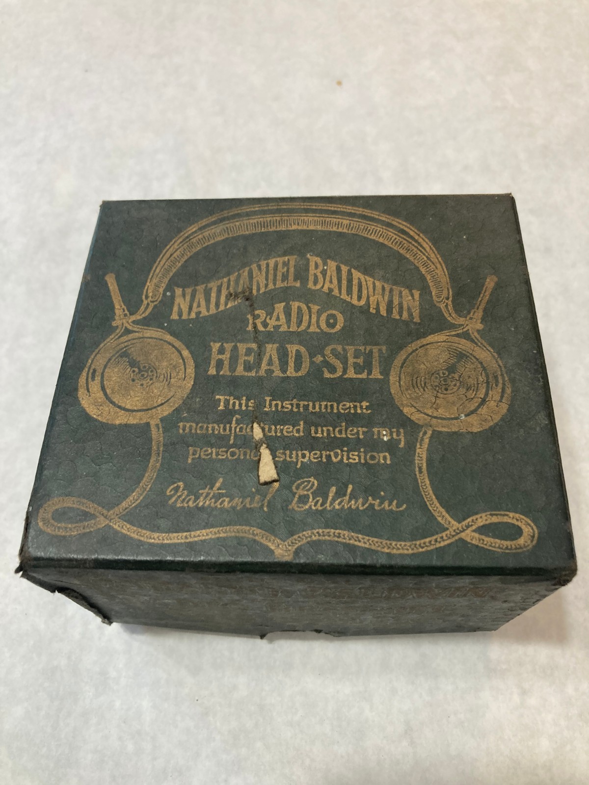 VINTAGE NOS NATHANIEL BALDWIN RADIO HEAD-SET CA 1920 VINTAGE NOS NATHANIEL BALDWIN RADIO HEAD-SET CA 1920