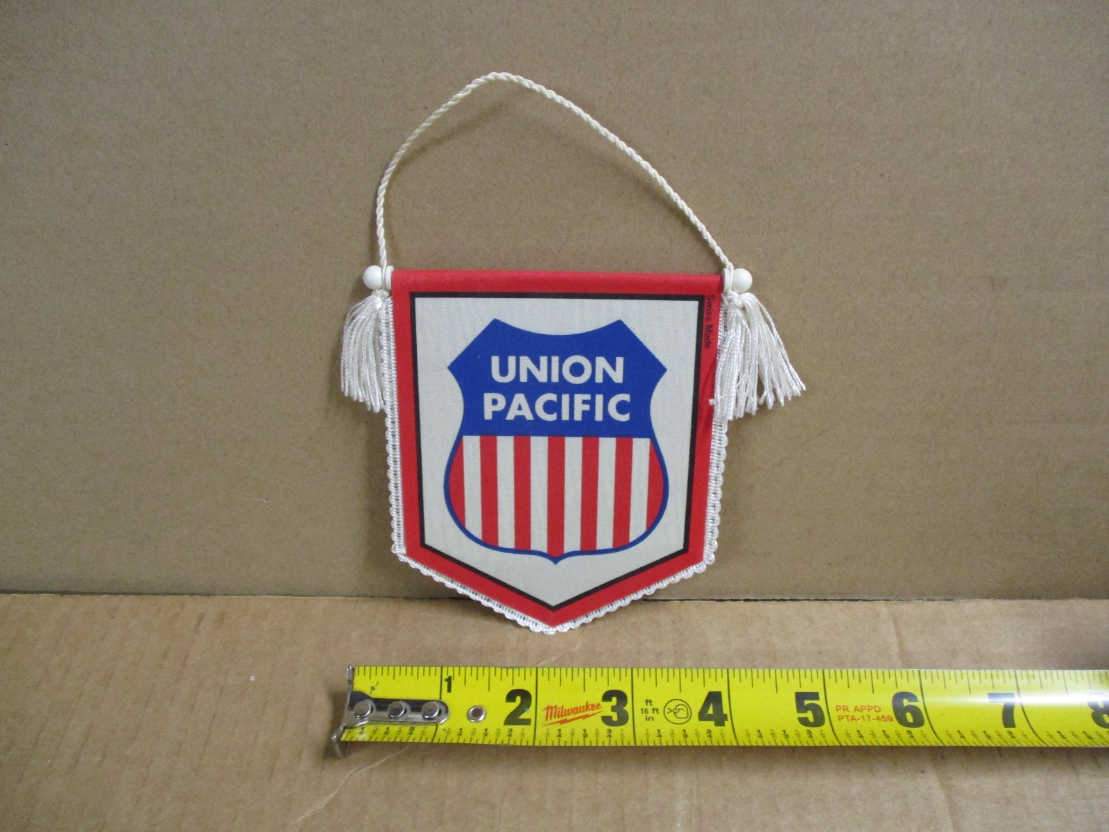 Vintage Union Pacific Railroad Double Sided Mini Logo Flag One-of-a-Kind ? Vintage Union Pacific Railroad Double Sided Mini Logo Flag One-of-a-Kind ?