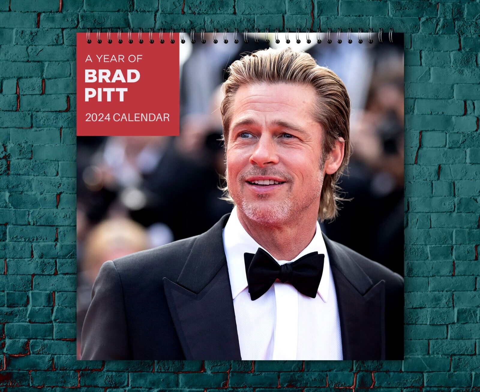 Brad Pitt Calendar 2024, Celebrity Calendar, Brad Pitt 2024 Wall Calendar