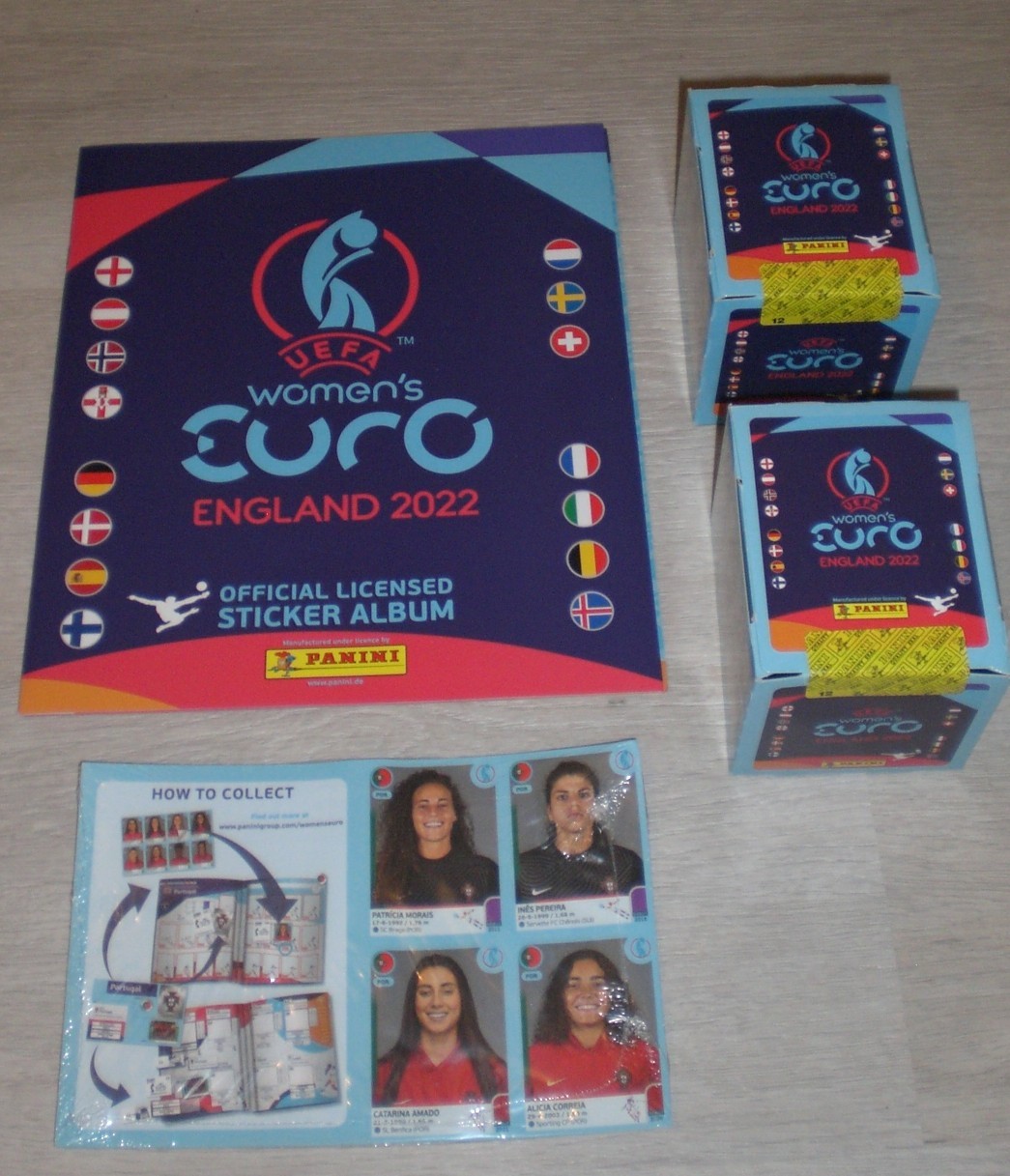 2x Panini UEFA Women`s EURO 2022 Display (36s) + Blank Album + Update Sticker Set 2x Panini UEFA Women`s EURO 2022 Display (36s) + Blank Album + Update Sticker Set