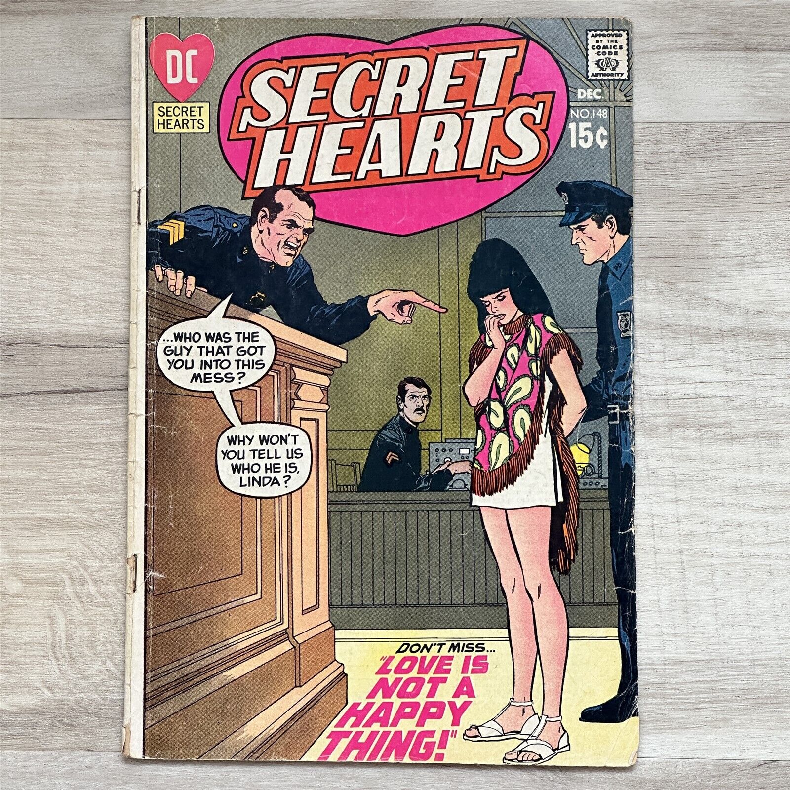 SECRET HEARTS #148 DC COMICS 1970 MINI SKIRT GGA ROMANCE BILL DRAUT COVER GD