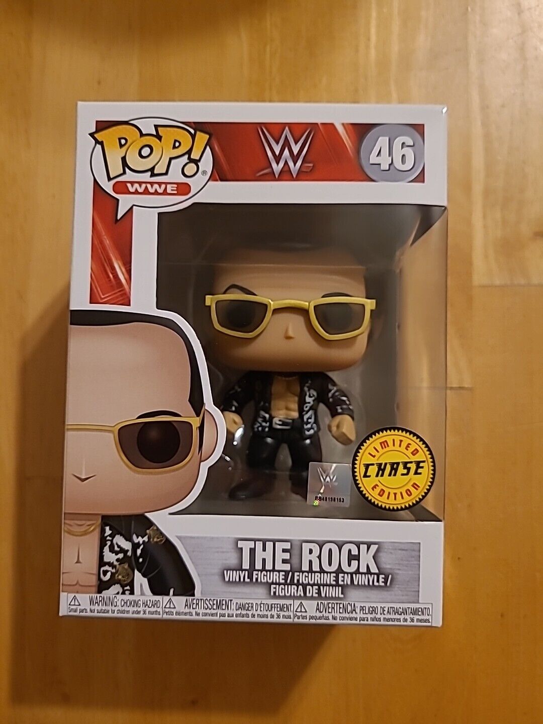 Funko Pop The Rock 46 WWE Limited Edition CHASE Wrestling Vinyl Figure.
