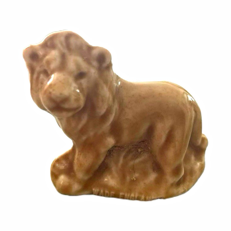 Wade England Whimsies Porcelain Lion Figurine Glazed Mini Pottery Wade England Whimsies Porcelain Lion Figurine Glazed Mini Pottery