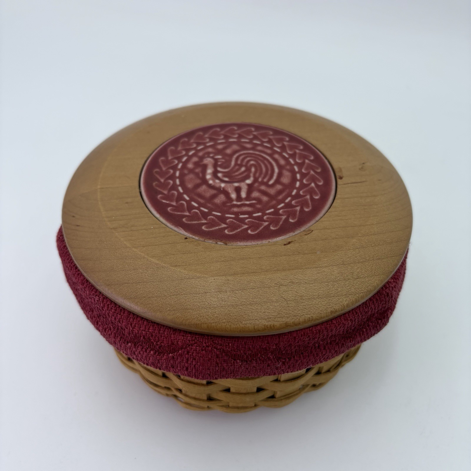 Vintage Longaberger American Craft Original Collection Coaster Basket With Lid Vintage Longaberger American Craft Original Collection Coaster Basket With Lid