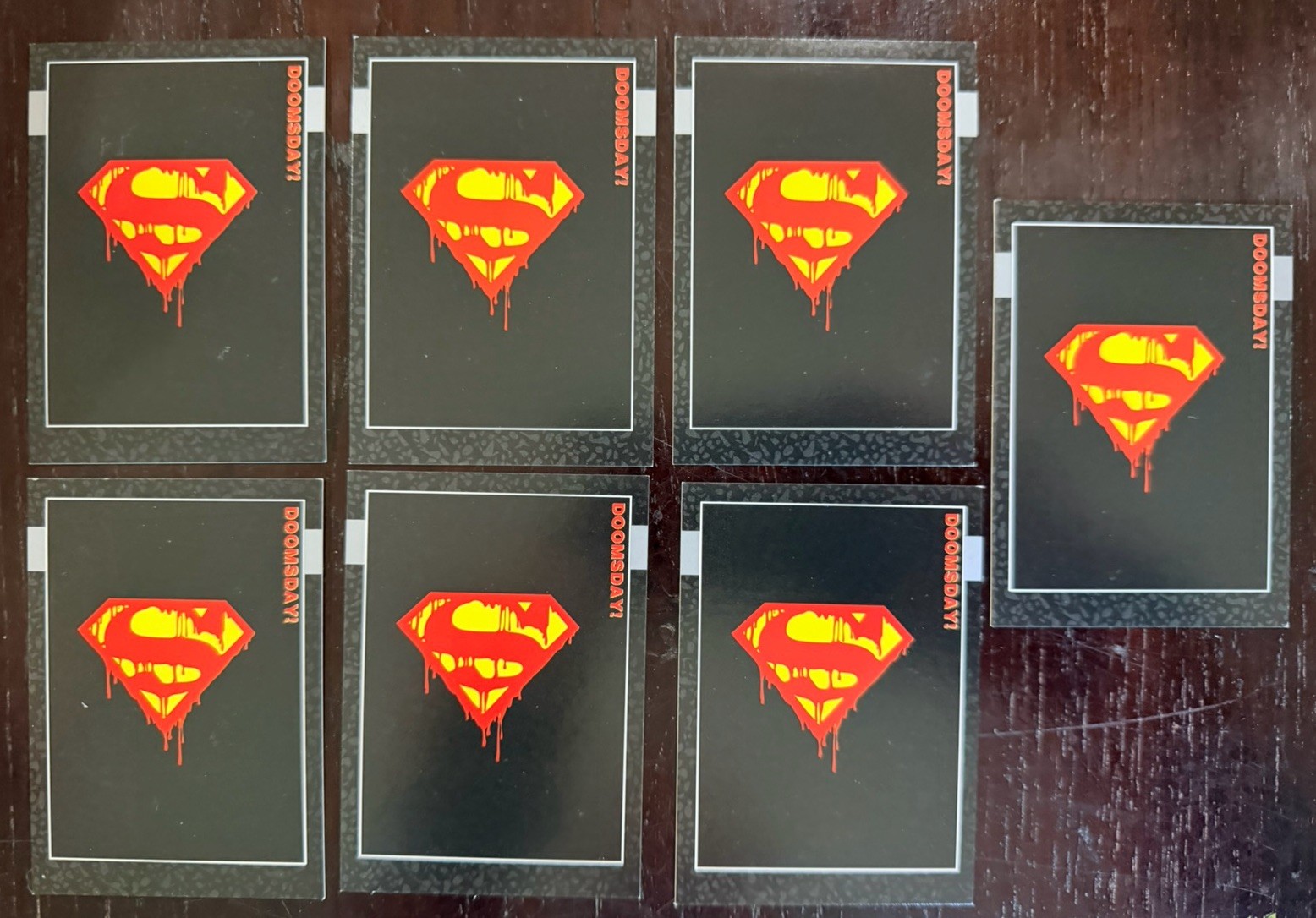 (7) 1992 SkyBox Doomsday: The Death of Superman Promos Bleeding S Logo #000 (7) 1992 SkyBox Doomsday: The Death of Superman Promos Bleeding S Logo #000