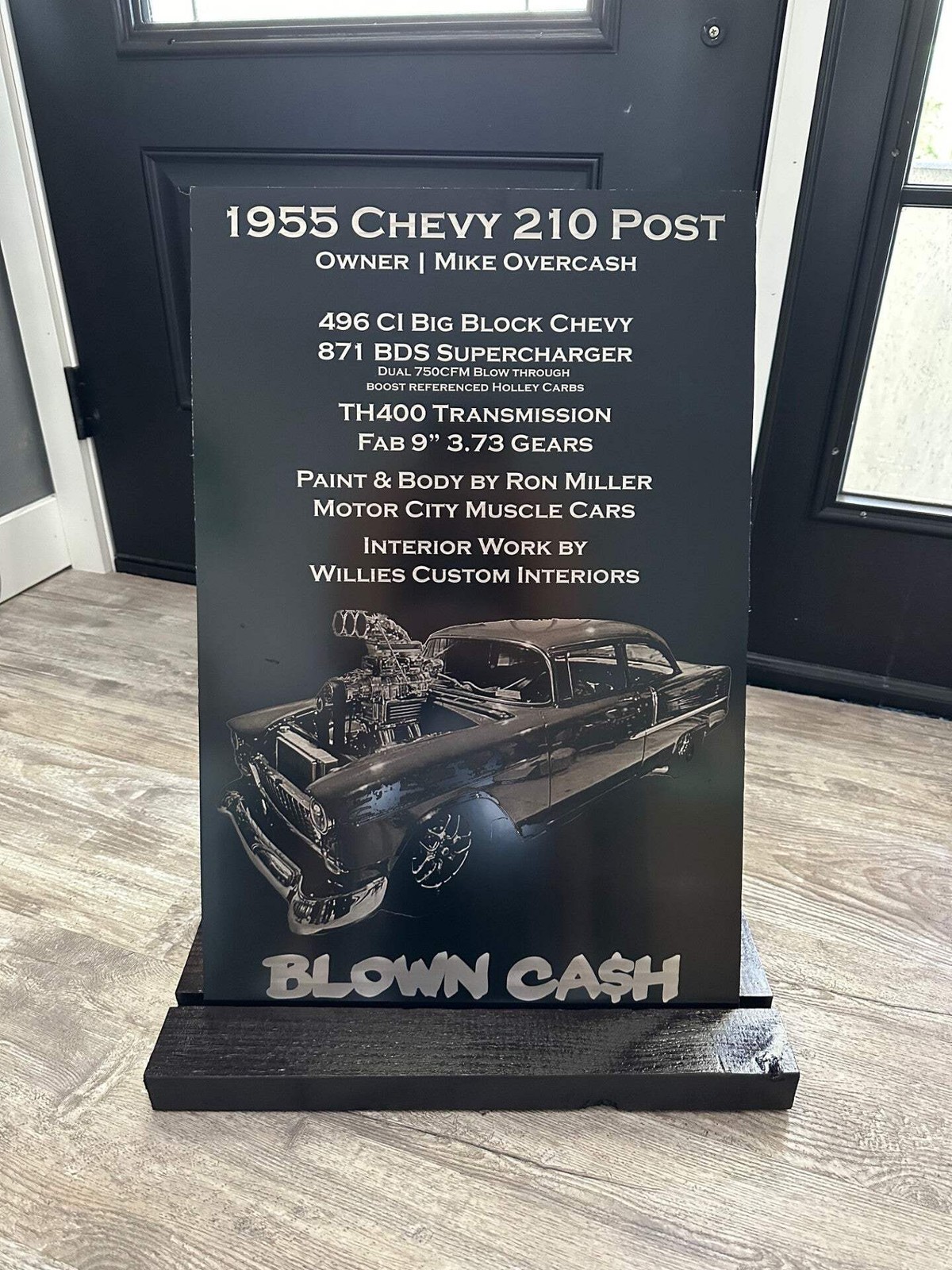 Laser Engraved Car Show Display Sign | Aluminum car show display sign