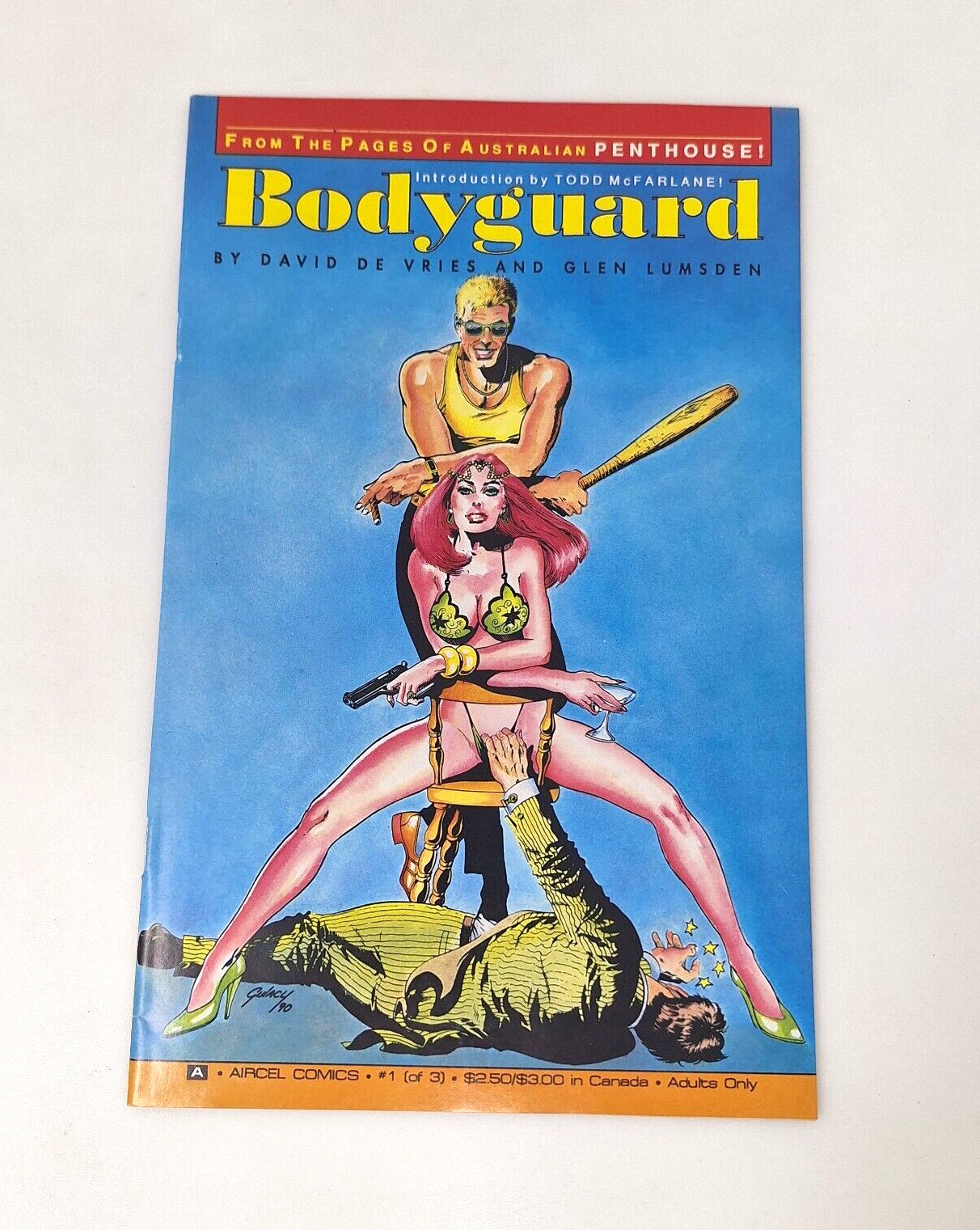 Bodyguard #1  Comic Book Vintage 1990 Aircel Adults Only Austrailian Penthouse