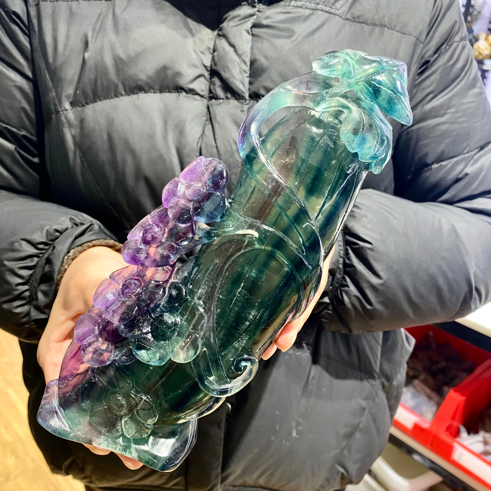 3LB Natural colored fluorite crystal engrave rare 3LB Natural colored fluorite crystal engrave rare