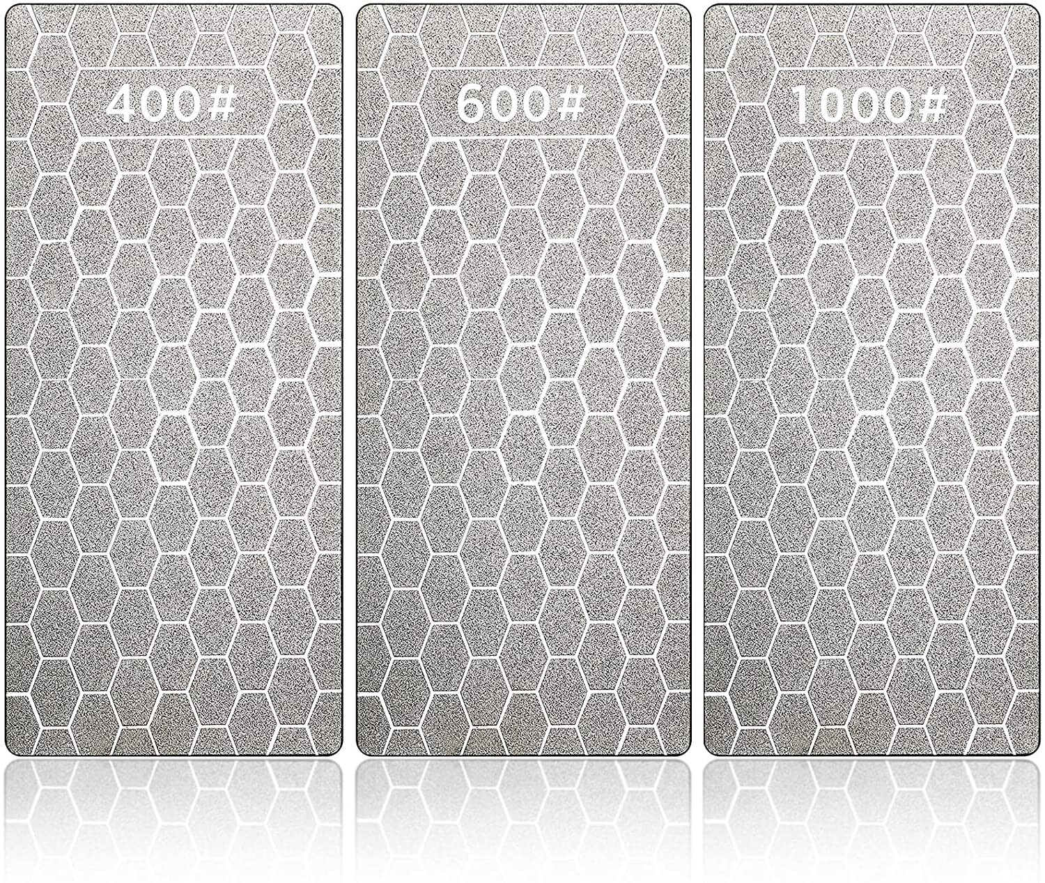 3PCS Diamond Sharpening Stone Set 400/600/1000 Chisel Honing Flattening Plate US 3PCS Diamond Sharpening Stone Set 400/600/1000 Chisel Honing Flattening Plate US
