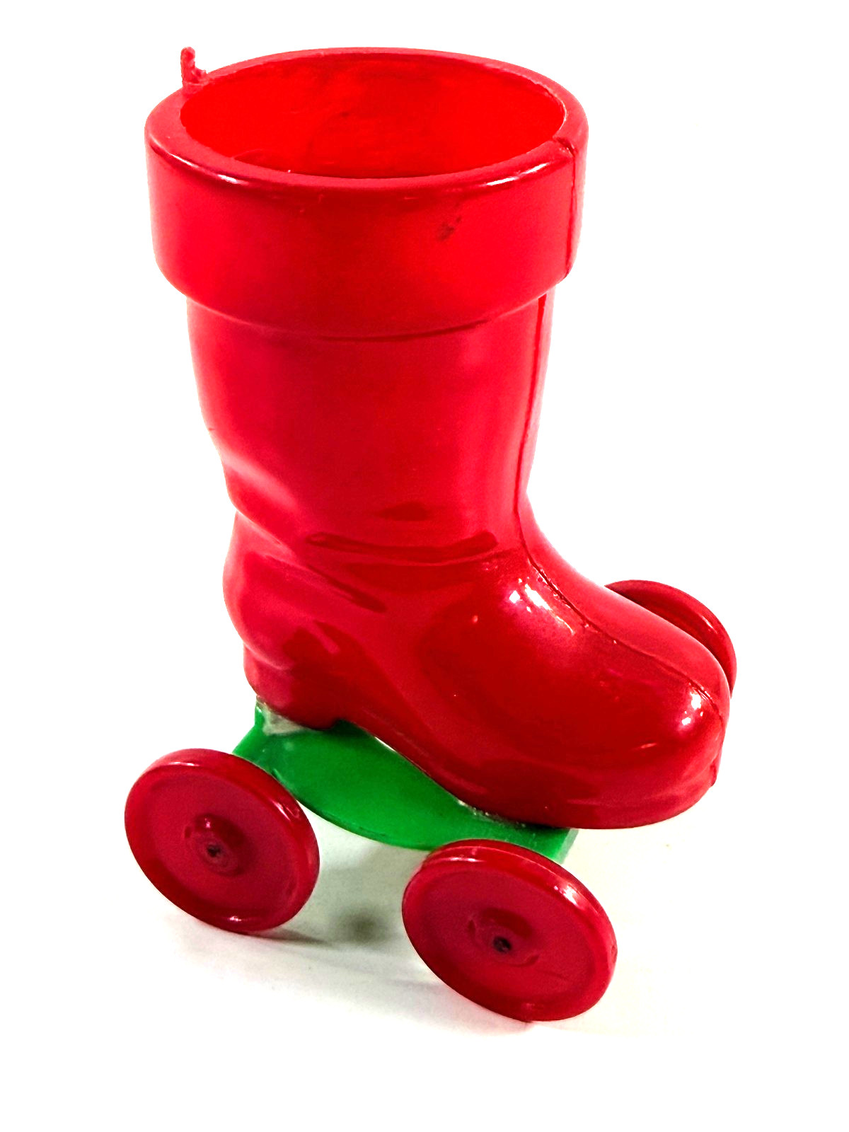 vtg 1950's Rosbro Rosen Christmas Santa Claus Boot candy container pull toy vtg 1950's Rosbro Rosen Christmas Santa Claus Boot candy container pull toy