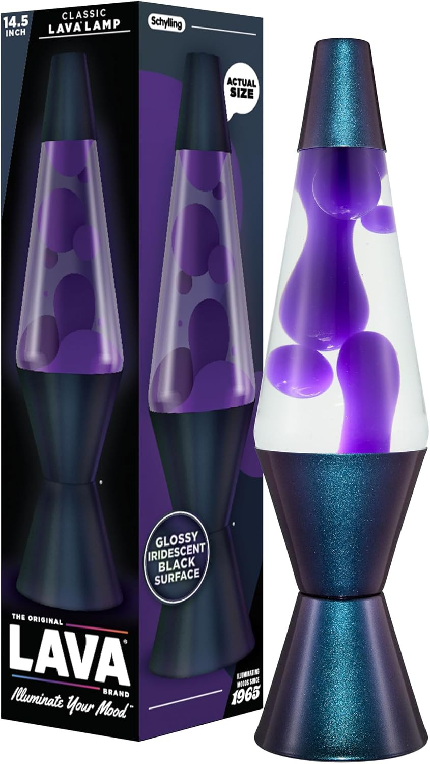 Lava the Original Lamp - 14.5" Black Iris – Classic Liquid Motion Lamp - Purple