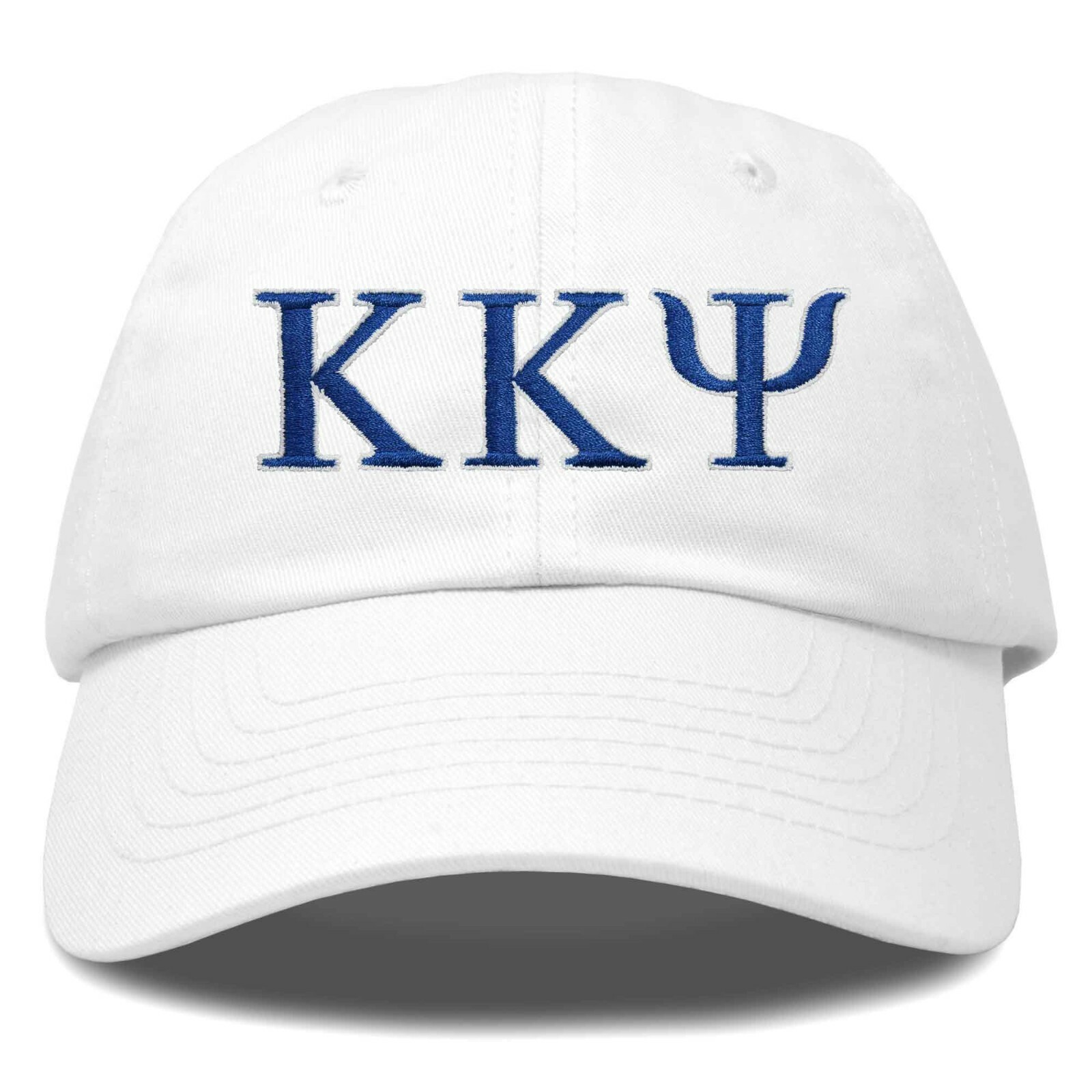 Kappa Kappa Psi Greek Letters Ball Cap Embroidered Fraternity Hat in White Kappa Kappa Psi Greek Letters Ball Cap Embroidered Fraternity Hat in White