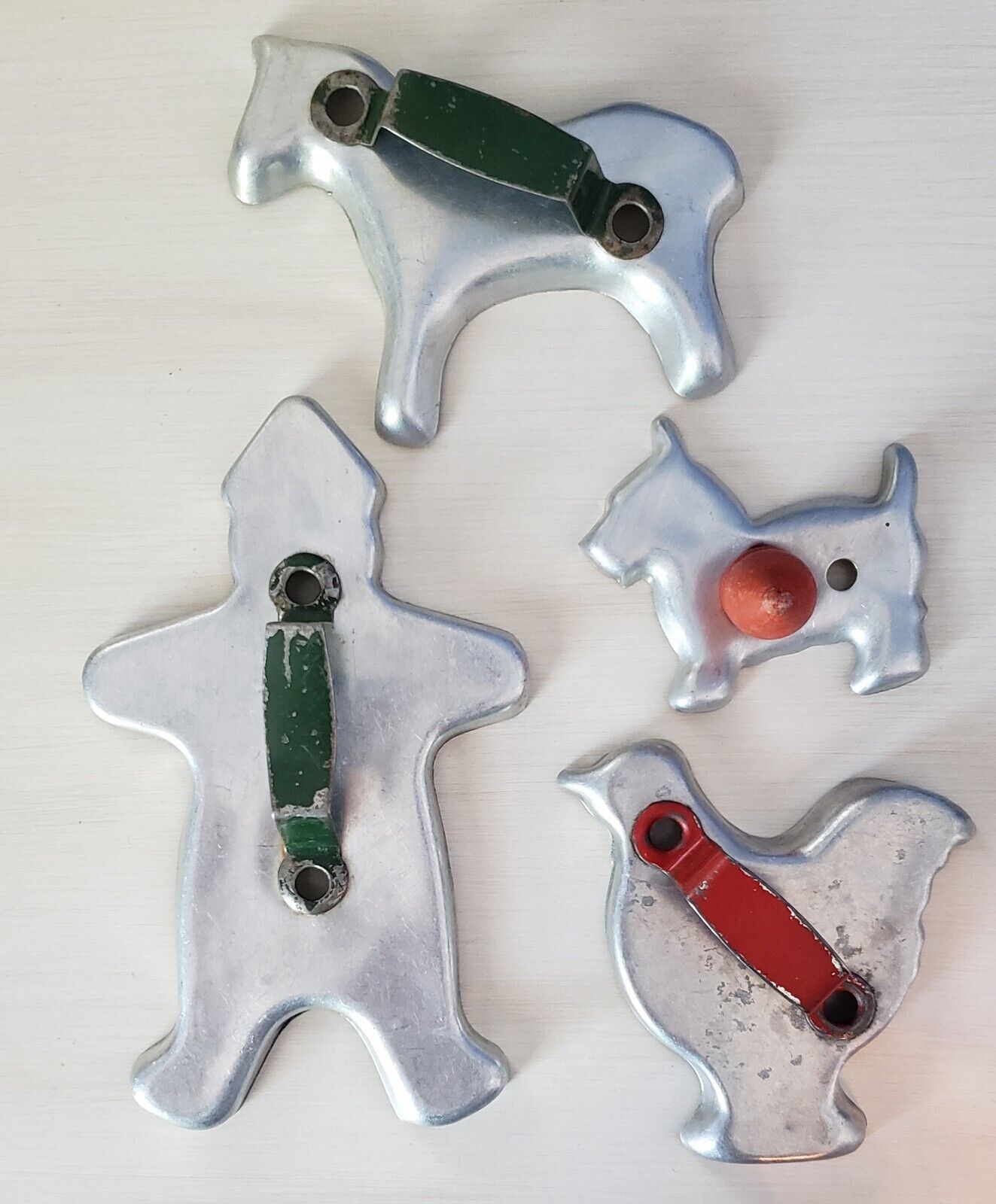 Lot Of 4 Vintage Aluminum Cookie Cutters