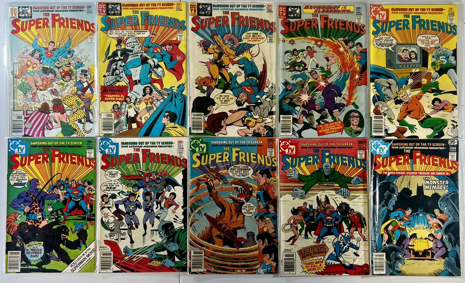 Super Friends #1-14 Complete Run  DC 1976  Lot of 14