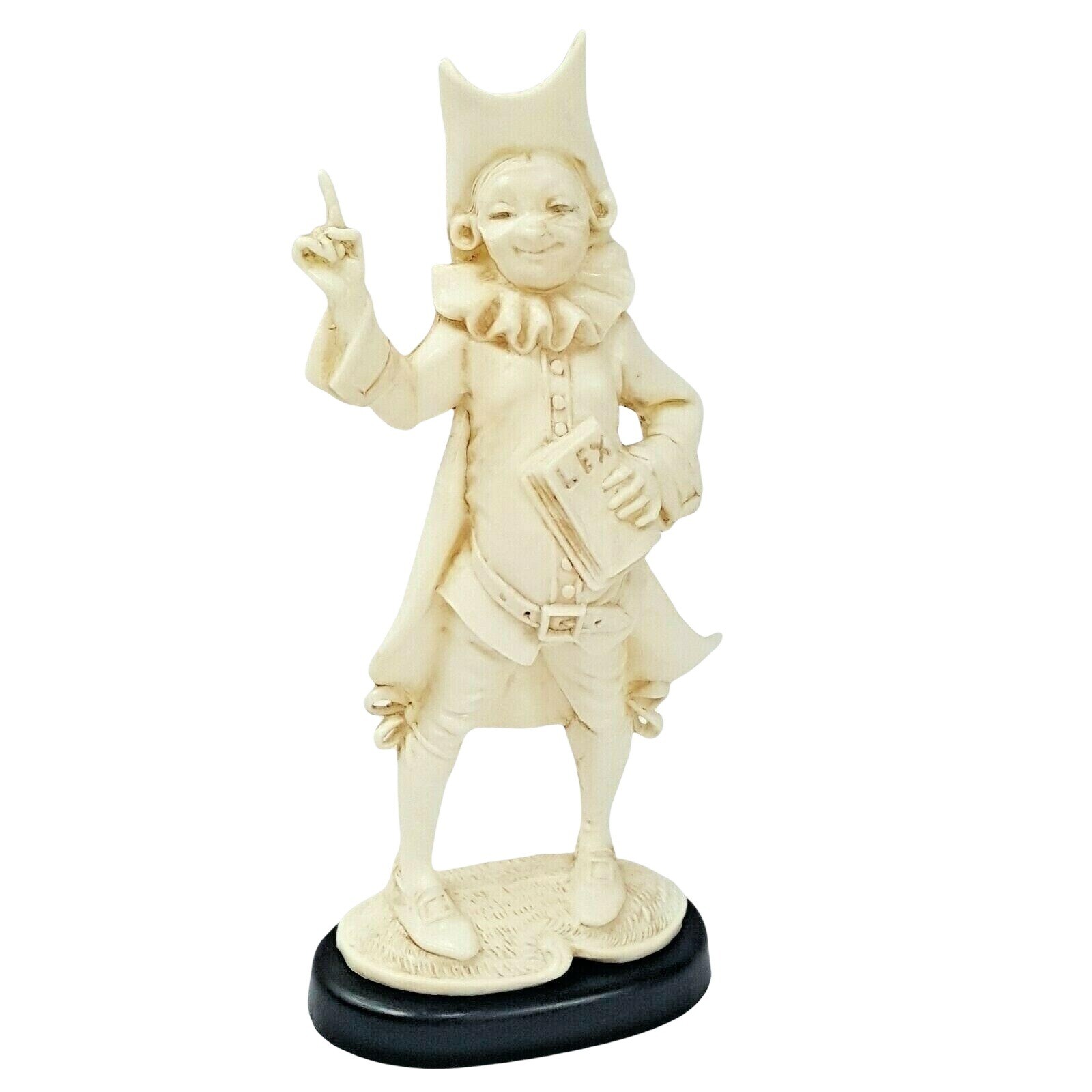 Figurine Italy Depose Plastic Victorian Renaissance Colonial Orator w/ Book LEX Figurine Italy Depose Plastic Victorian Renaissance Colonial Orator w/ Book LEX