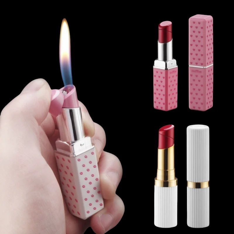 Outdoor Mini Cute Lipstick Inflatable Lighter Windproof Portable Lighter. Outdoor Mini Cute Lipstick Inflatable Lighter Windproof Portable Lighter.