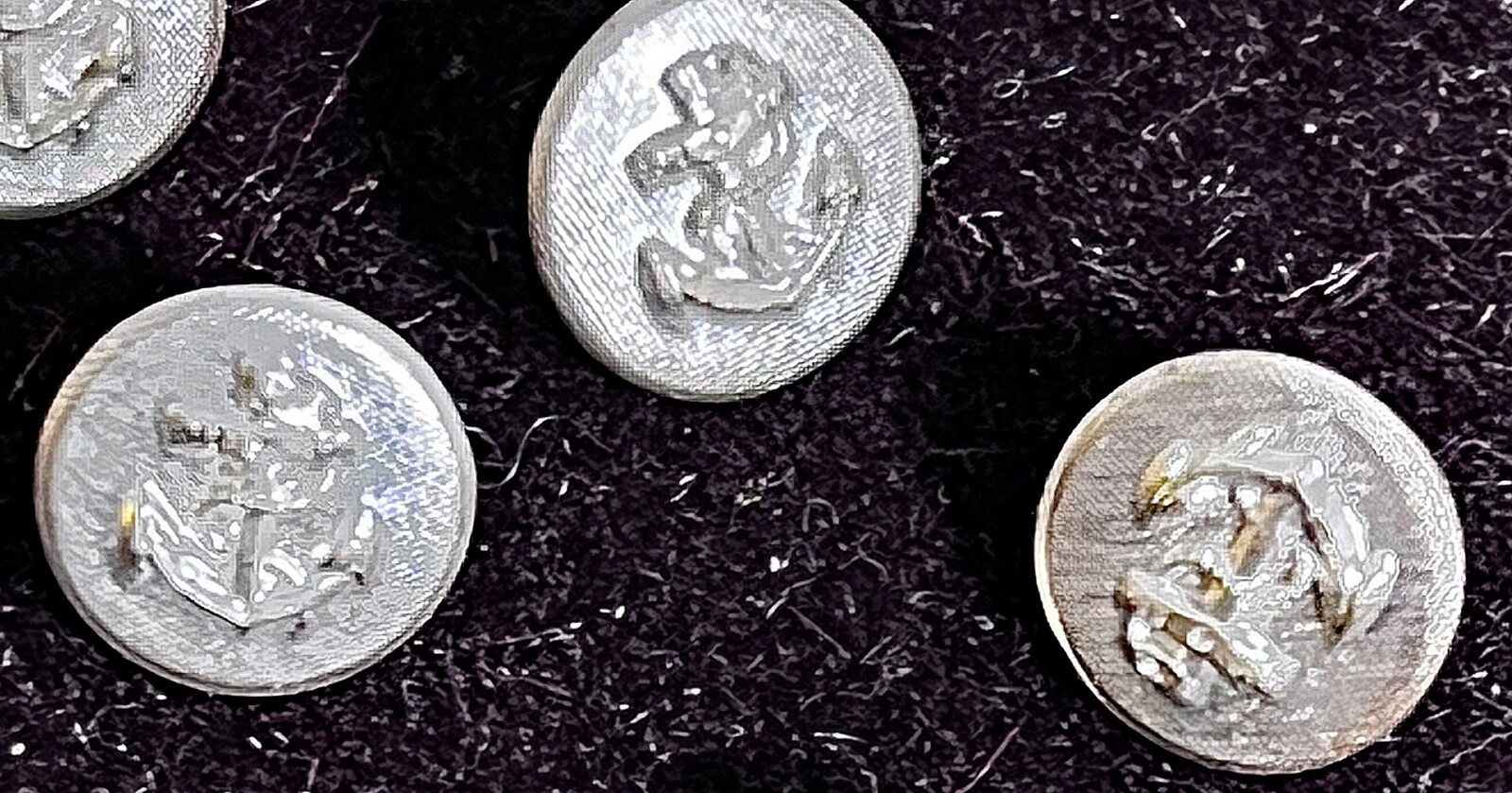 50 Tiny Antique Metal Buttons with Anchors and Snakes-Doll Scale ZZ021 50 Tiny Antique Metal Buttons with Anchors and Snakes-Doll Scale ZZ021