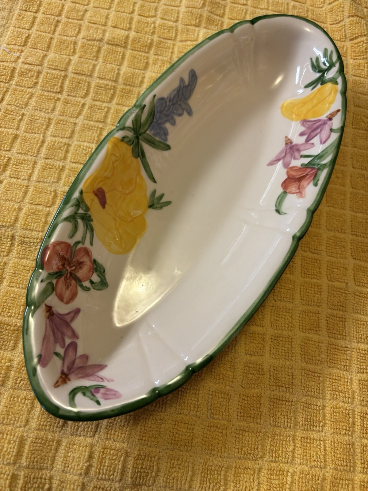 Rare Franciscan Wildflower Pattern Relish Plate Rare Franciscan Wildflower Pattern Relish Plate
