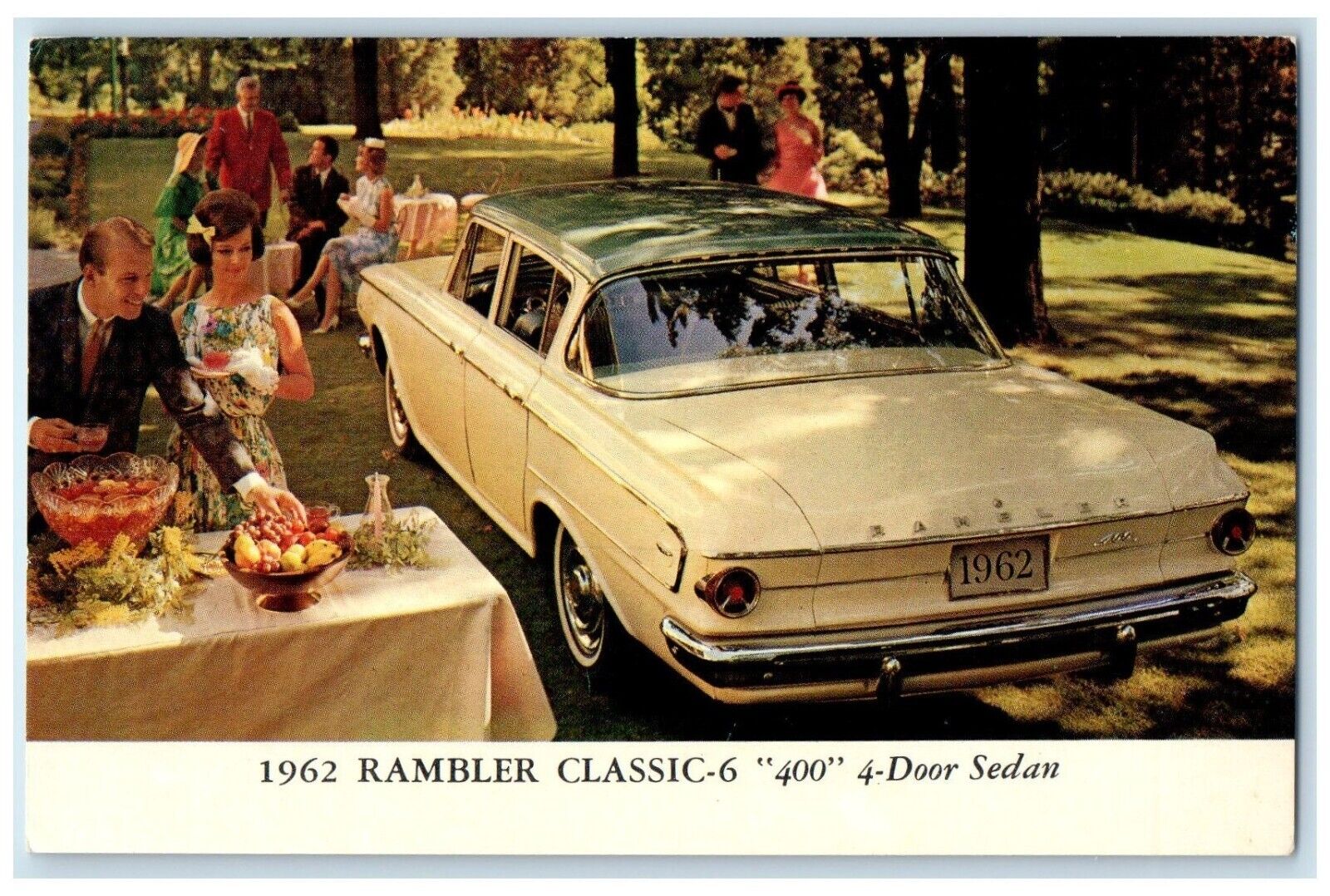 1962 Rambler Classic 6 400 4 Door Sedan Car Unposted Vintage Postcard