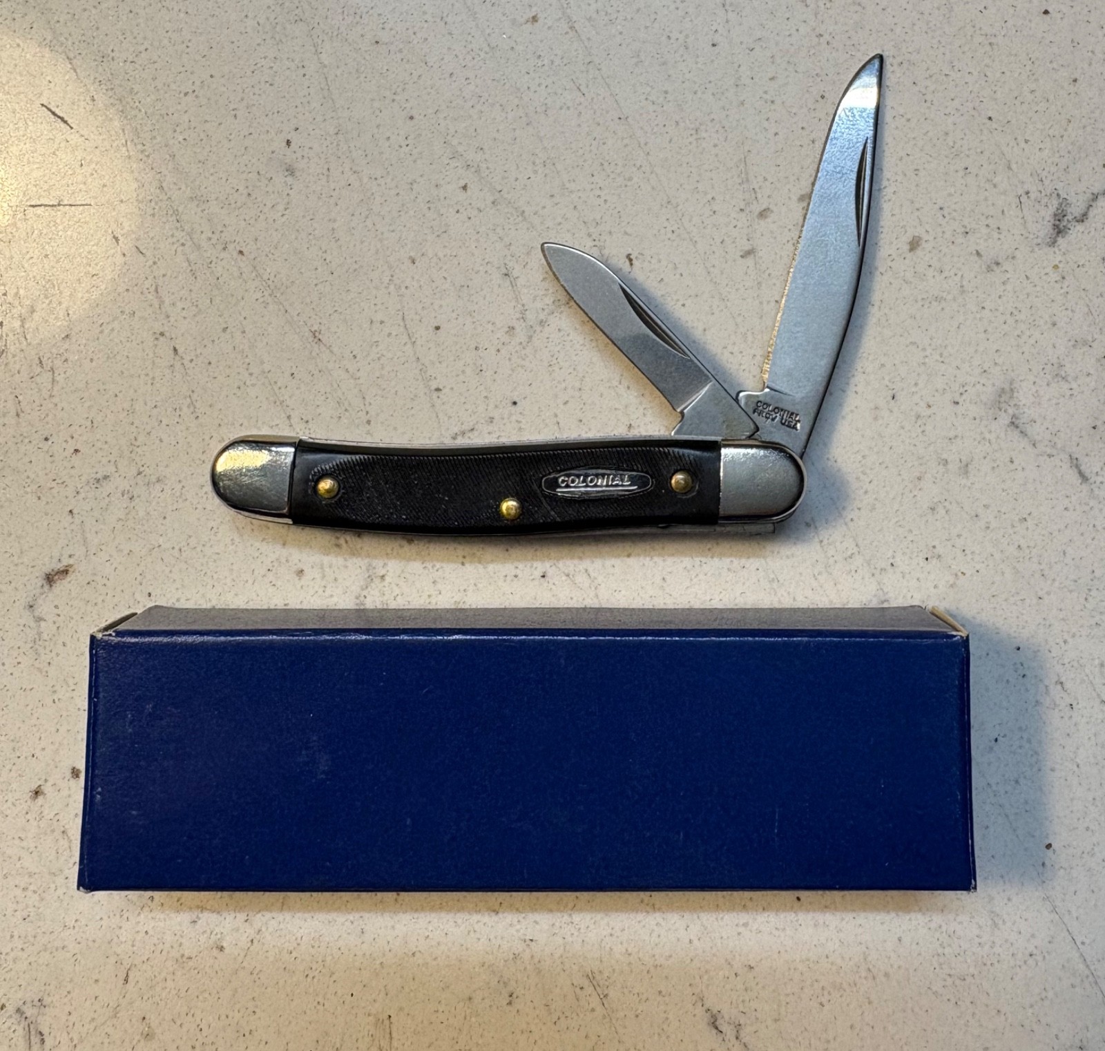 Vintage NOS NIB Colonial USA 2 Blade Pocket Knife NEW WITH BOX Vintage NOS NIB Colonial USA 2 Blade Pocket Knife NEW WITH BOX