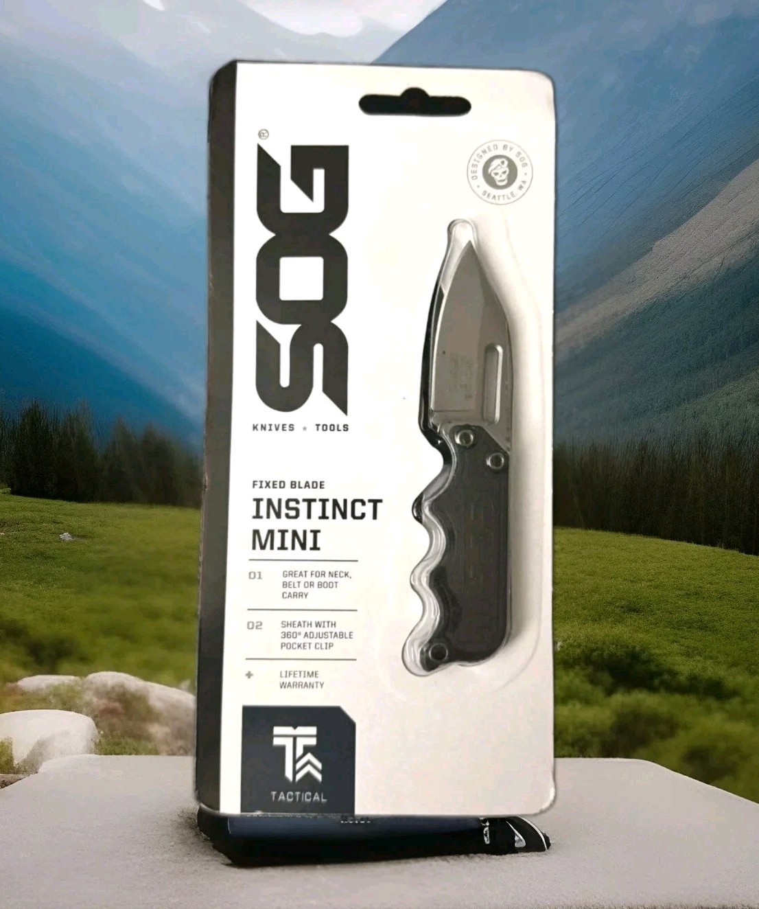SOG Instinct Mini Fixed Blade Knife G10 Full Tang Neck Knife Sheath EDC Tactical SOG Instinct Mini Fixed Blade Knife G10 Full Tang Neck Knife Sheath EDC Tactical