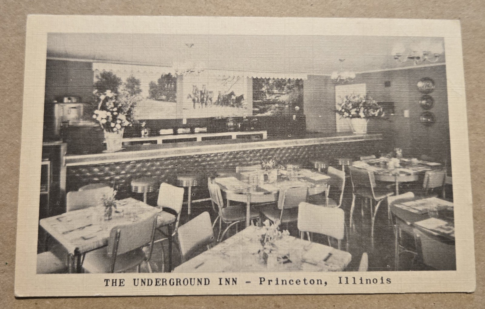 The Underground Inn Princeton Illinois IL Vtg Unused Postcard W1 The Underground Inn Princeton Illinois IL Vtg Unused Postcard W1