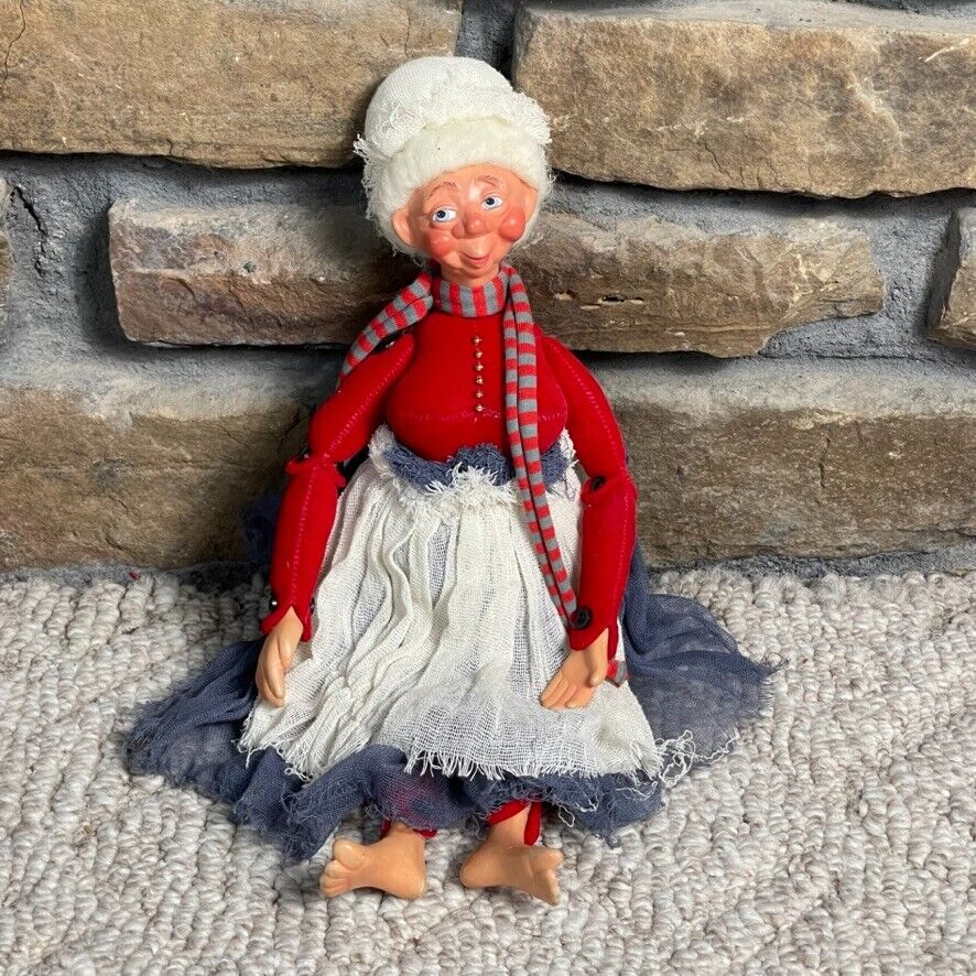 Kasma Doll Vintage Shelf Sitter Busty Rosy Cheeks Old Lady 14\