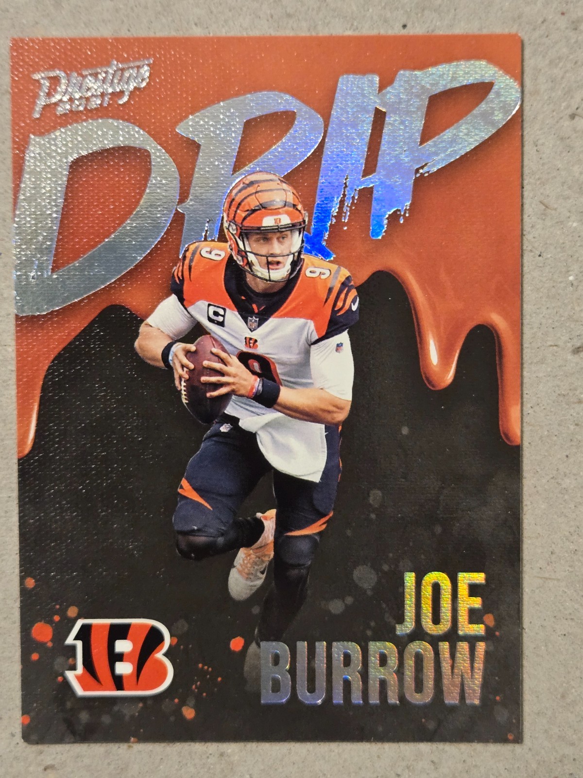 2021 PRESTIGE JOE BURROW "DRIP" SSP CASE HIT INSERT FOOTBALL CARD 2021 PRESTIGE JOE BURROW "DRIP" SSP CASE HIT INSERT FOOTBALL CARD