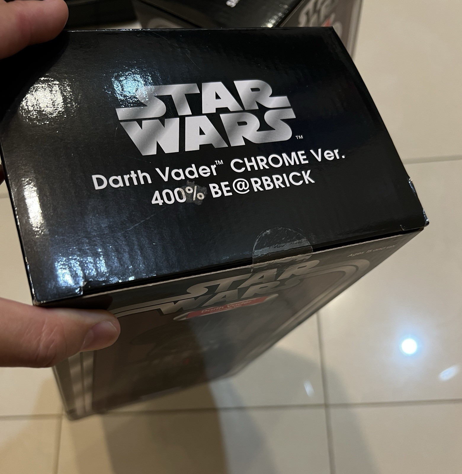 Star Wars Medicom 400% Be@r brick Darth Vader Rogue One Chrome Ver. Star Wars Medicom 400% Be@r brick Darth Vader Rogue One Chrome Ver.
