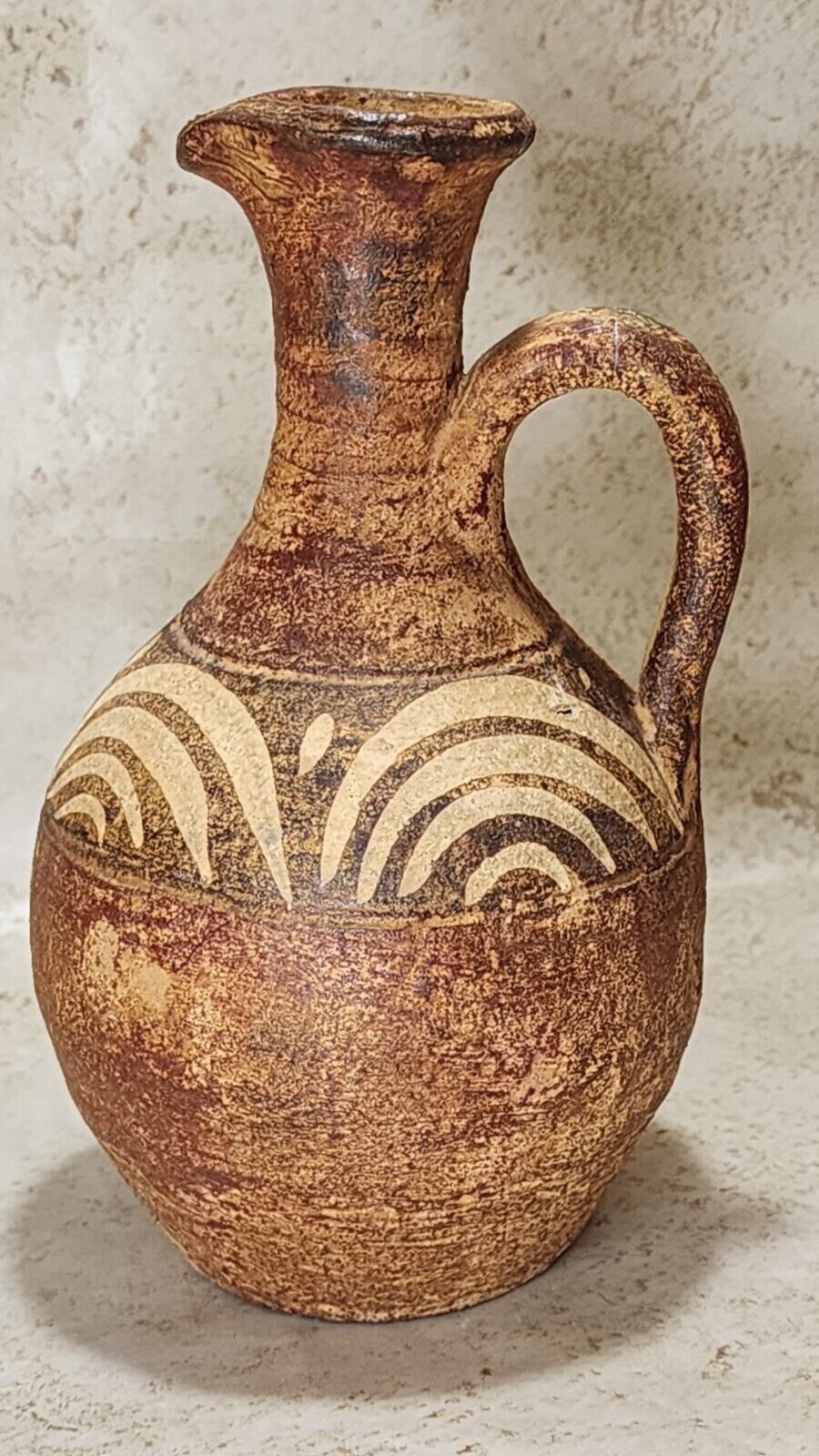 Ancient Greek Pottery Art Vase Jar - Museum Piece Look 7.5\