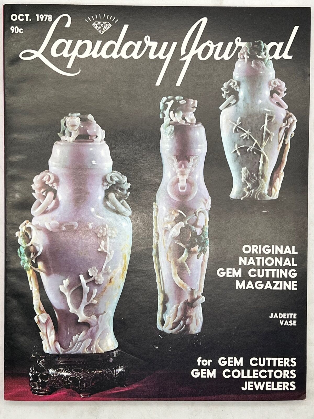 Lapidary Journal Magazine October 1978 Jadeite Vase