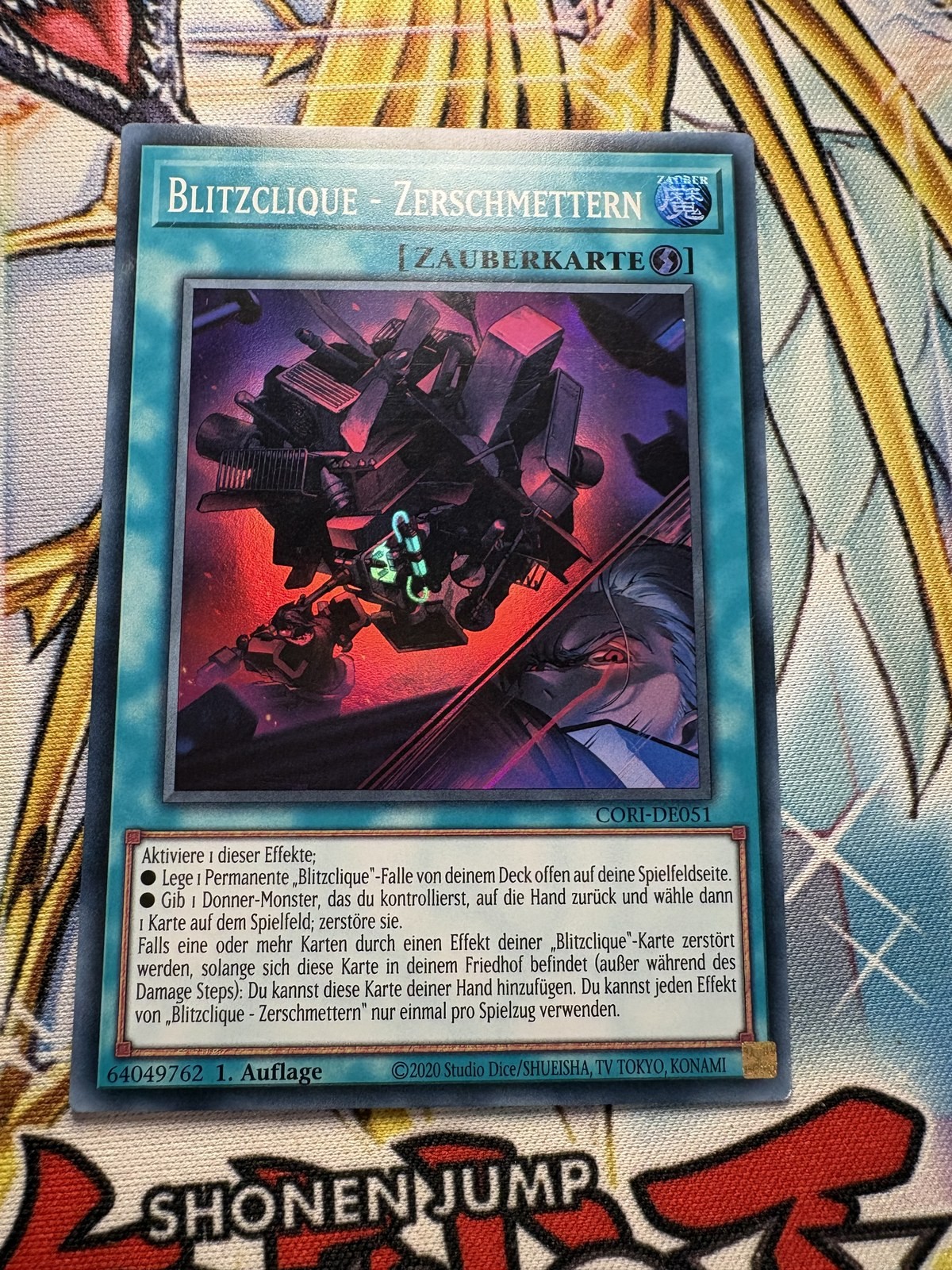 Yugioh Lightning Clique - Smash Super Rare - CORI-EN051 1st Edition - German Yugioh Lightning Clique - Smash Super Rare - CORI-EN051 1st Edition - German