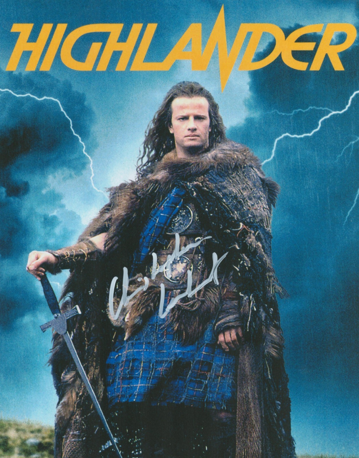 CHRISTOPHER LAMBERT SIGNED PHOTO (6) LARGE 14X11  HIGHLANDER