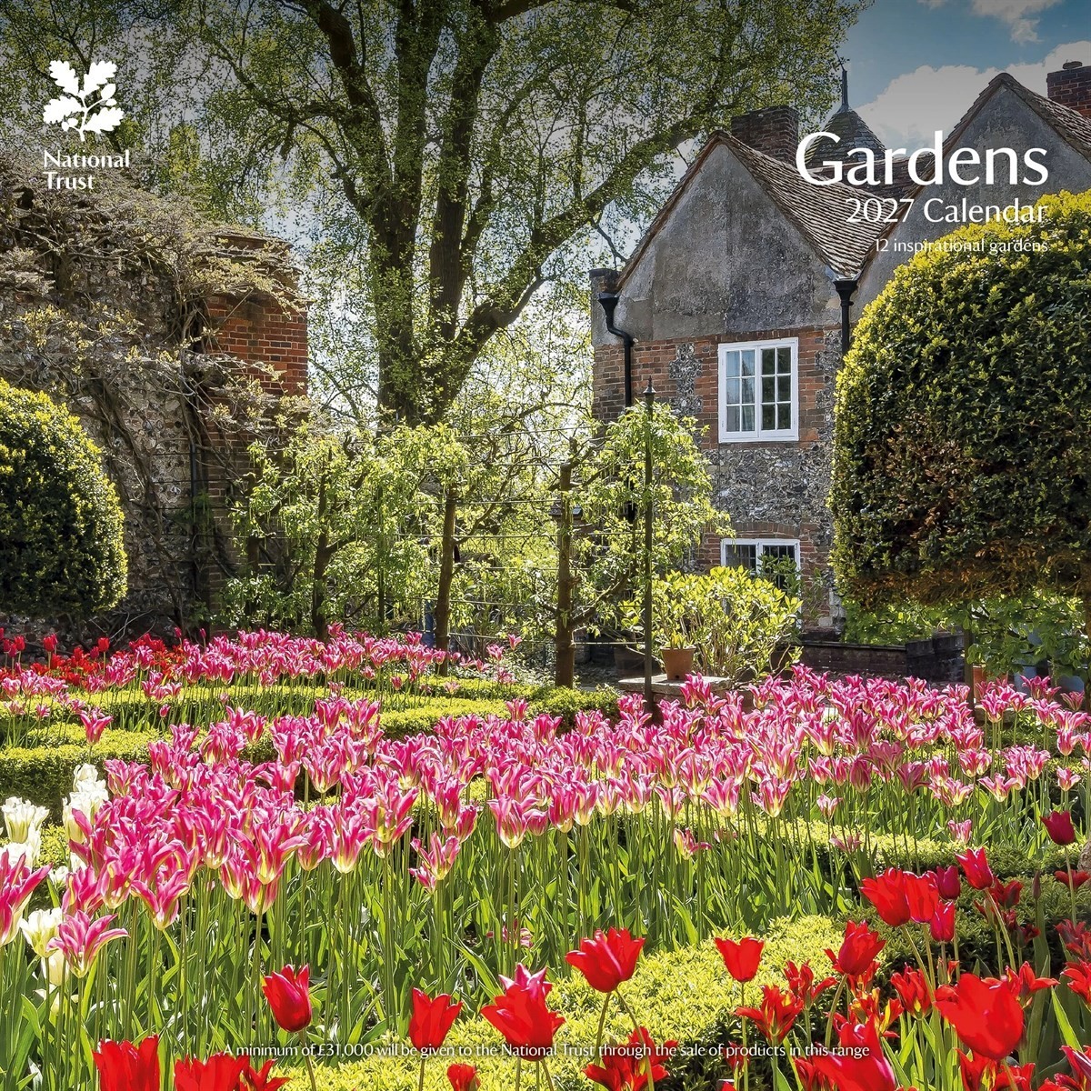 National Trust Gardens 2027 Wall Calendar, Beautiful British Garden Scenes Gift