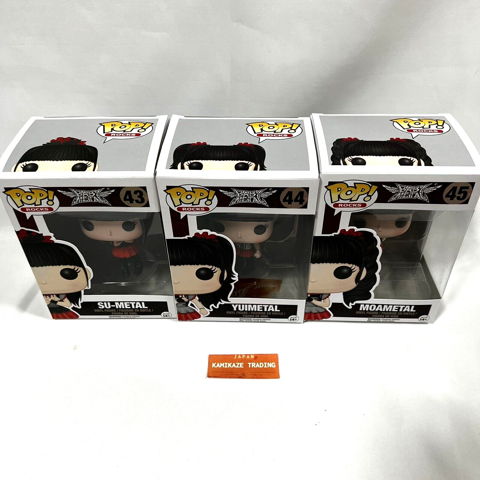 BabyMetal Funko Pop Rocks RARE Su-Metal, Yuimetal & Moametal 3PC Set BabyMetal Funko Pop Rocks RARE Su-Metal, Yuimetal & Moametal 3PC Set