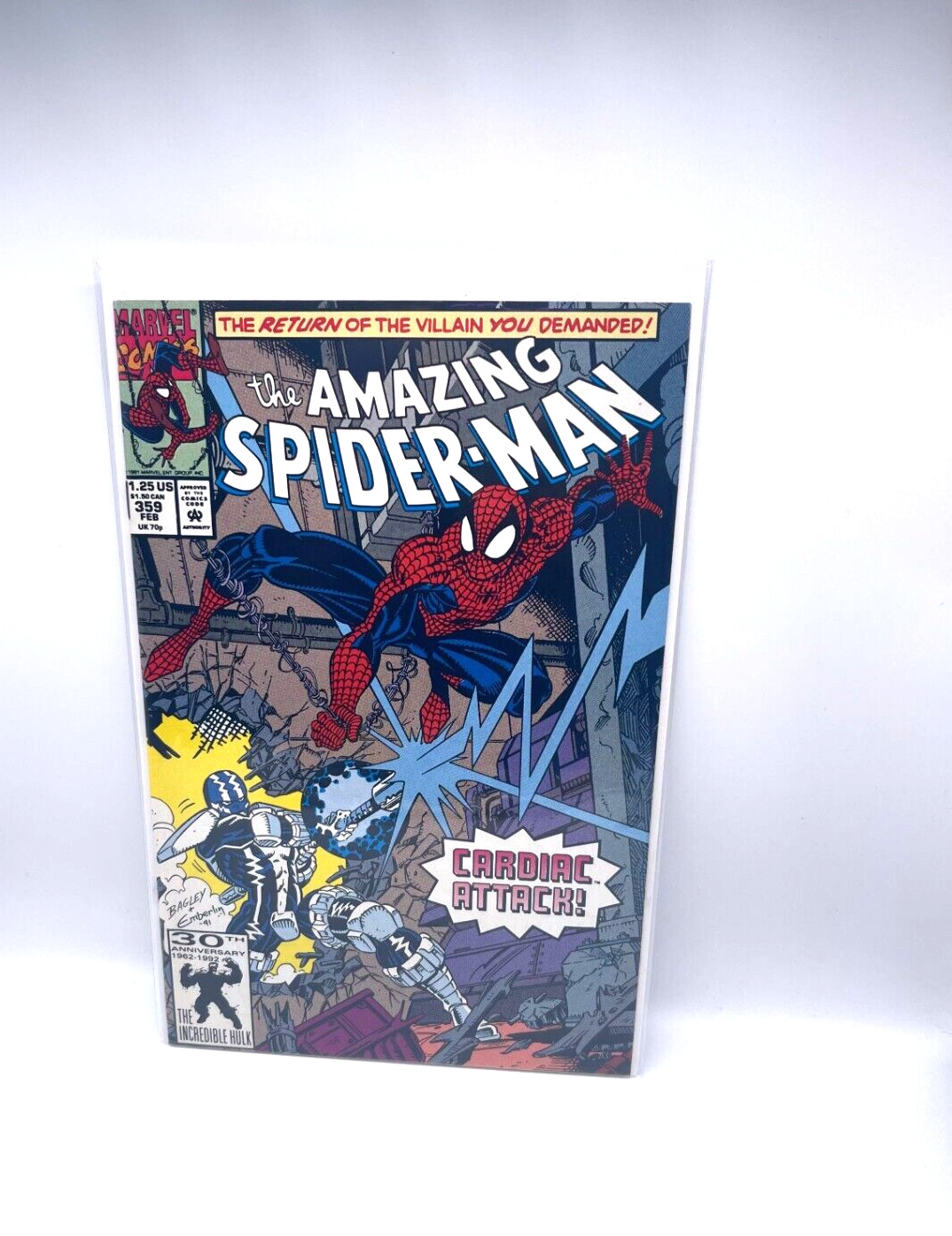 Amazing Spider-Man #359 🔑 Comic☝️ Cameo App. of Carnage ✨  Direct Edition
