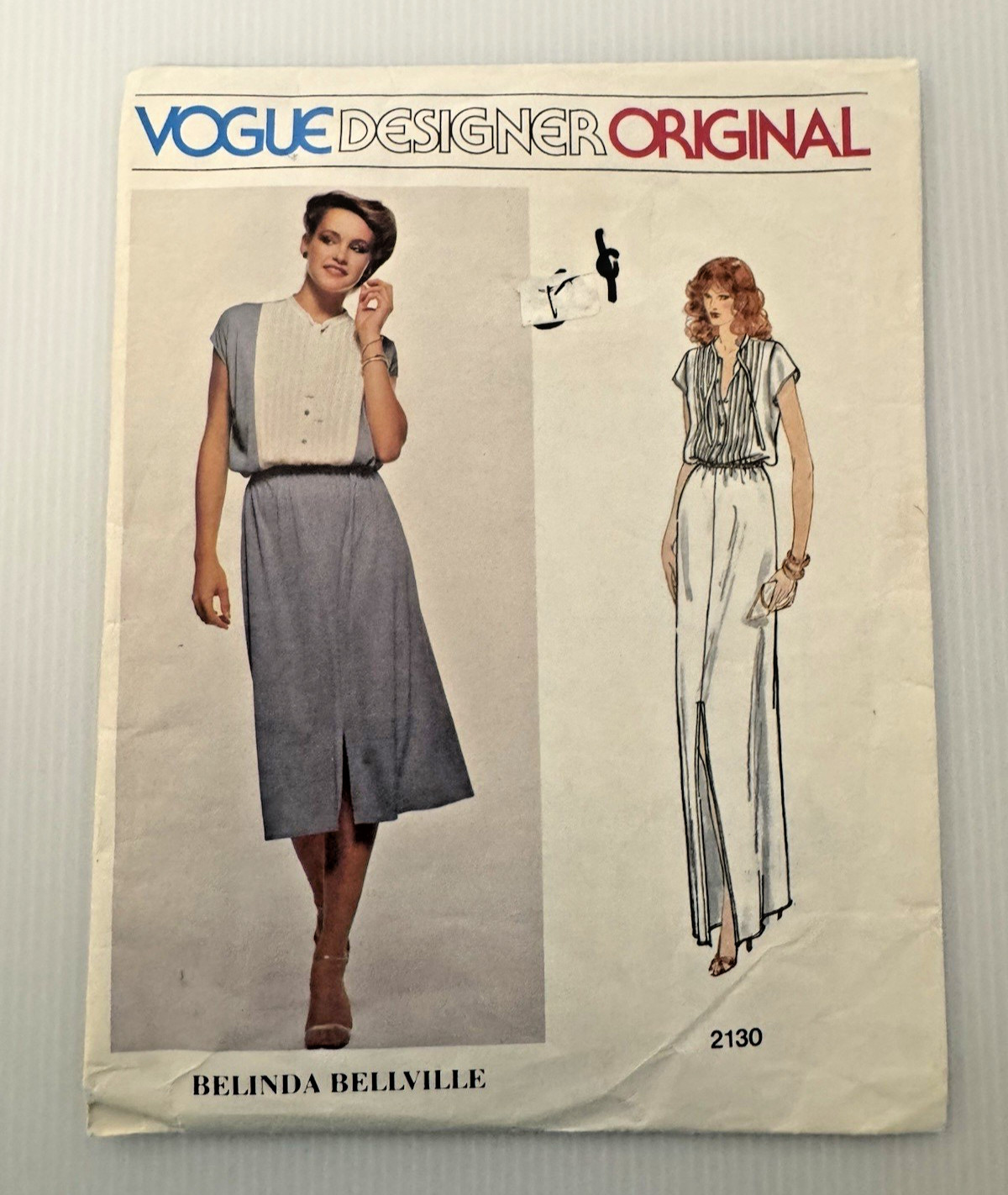 Vintage 70s Vogue Designer Original 2130 Belinda Bellville Dress Pattern Sz 8 Vintage 70s Vogue Designer Original 2130 Belinda Bellville Dress Pattern Sz 8