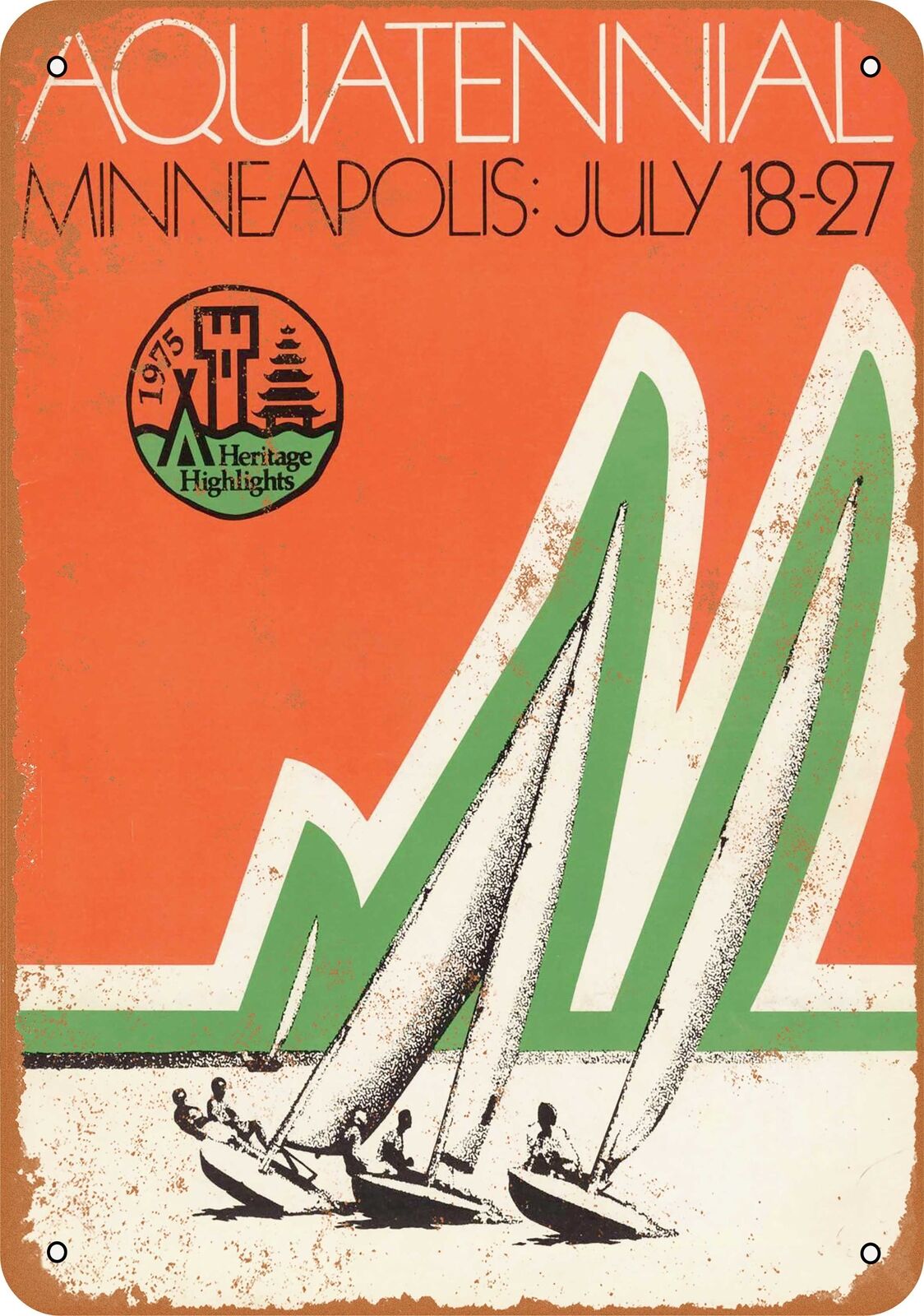 Metal Sign - 1975 Minneapolis Aquatennial -- Vintage Look