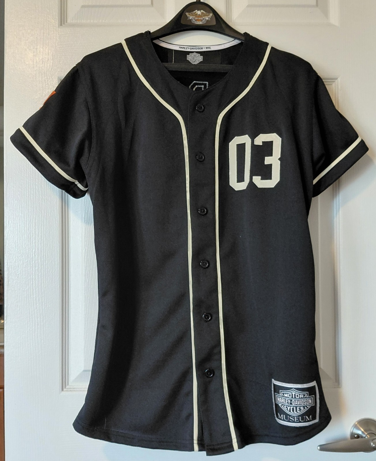Harley Davidson's womens Museum collection baseball jersey SIZE XL Harley Davidson's womens Museum collection baseball jersey SIZE XL