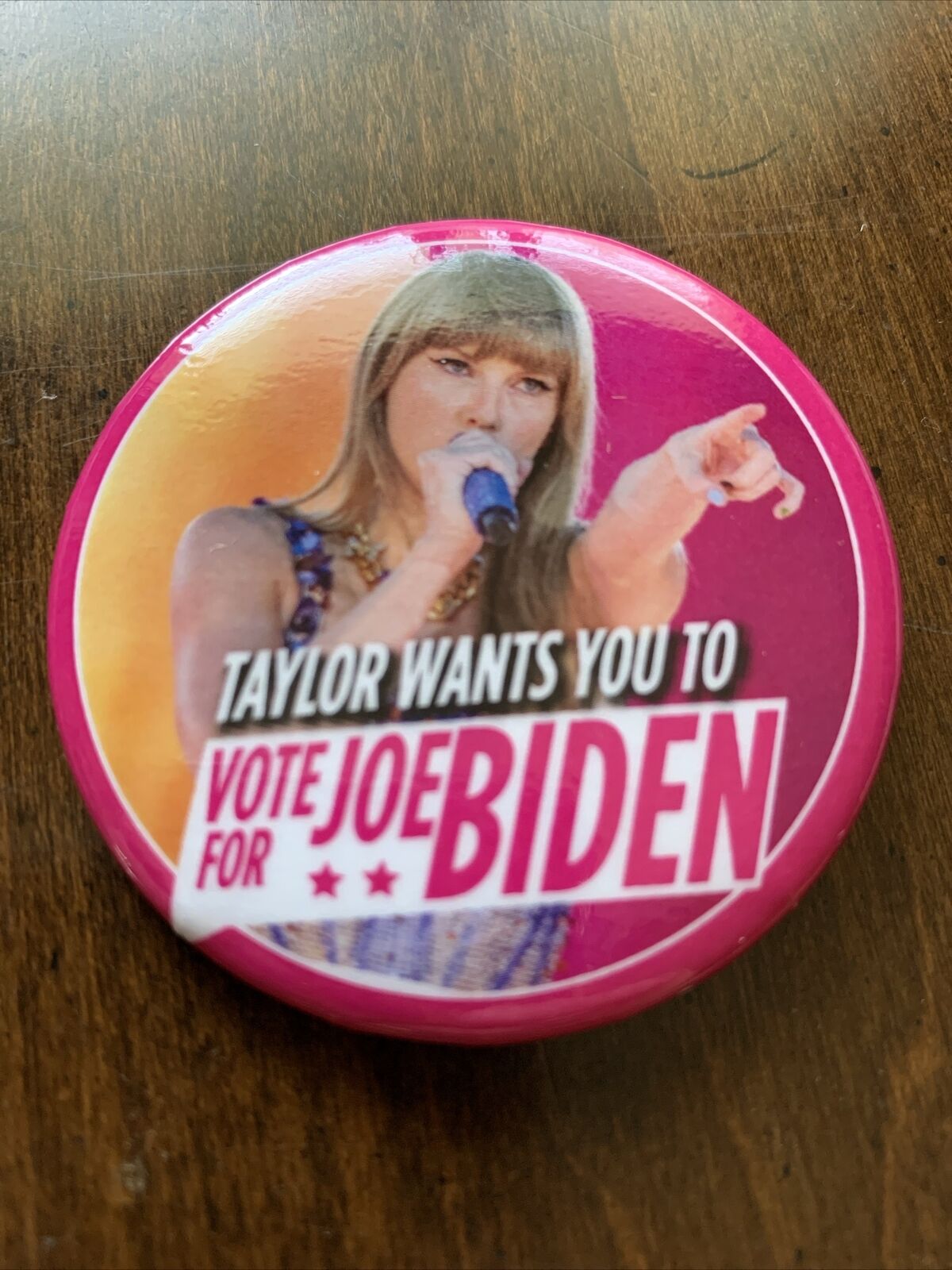 Taylor Swift Joe Biden 2024 Political Campaign Pinback Button