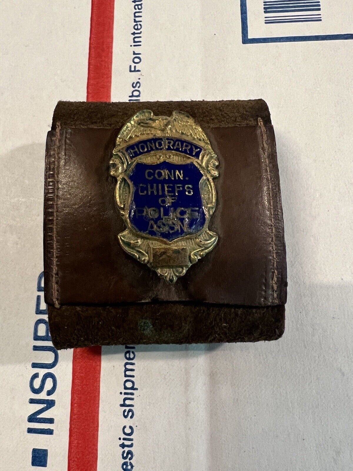 Vintage obsolete Honorary Connecticut Chief Of Police Association Badge